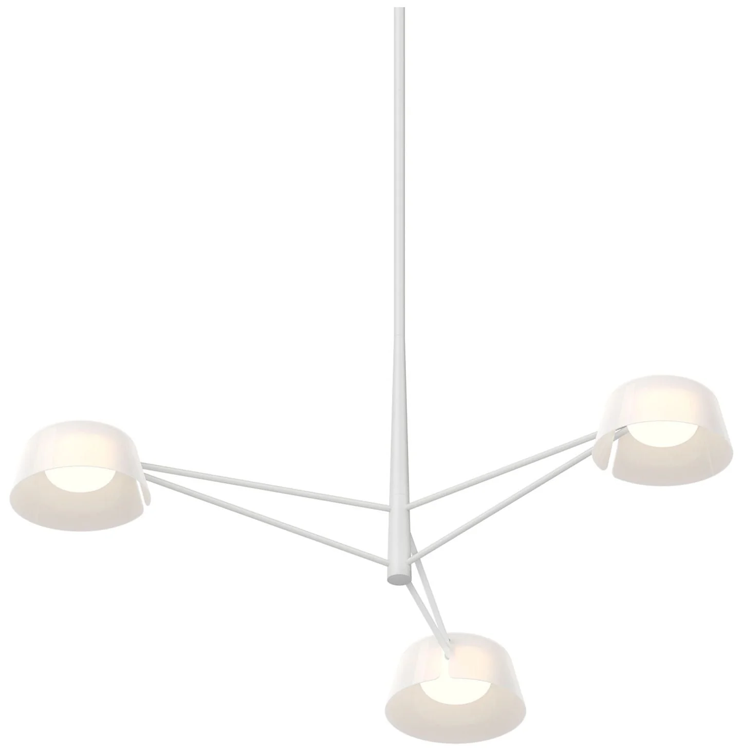 Ray 35.75"W 3-Light Warm Gray Frame Round Chandelier With Opal White S - Image 1
