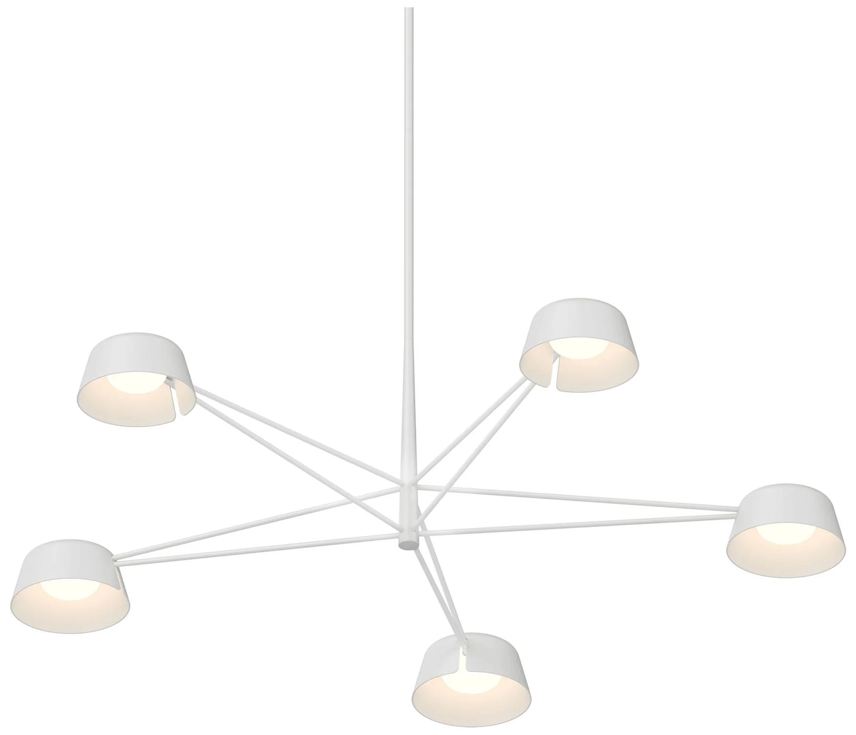 Ray 45.25"W 5-Light Warm Gray Frame Round Chandelier With Warm Gray Sh - Image 1