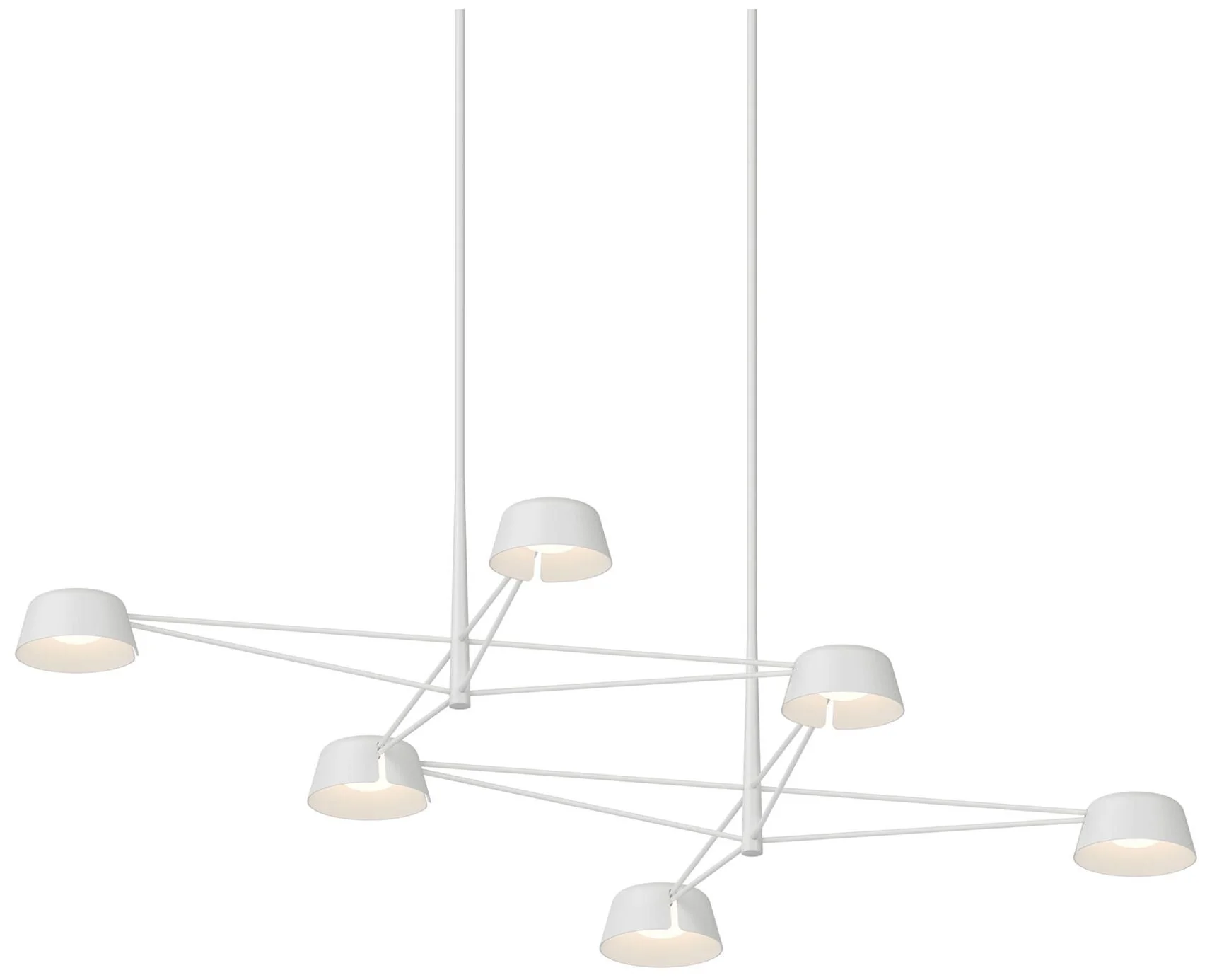 Ray 67.75"W 6-Light Warm Gray Frame Rectangle Chandelier w/ Warm Gray - Image 1
