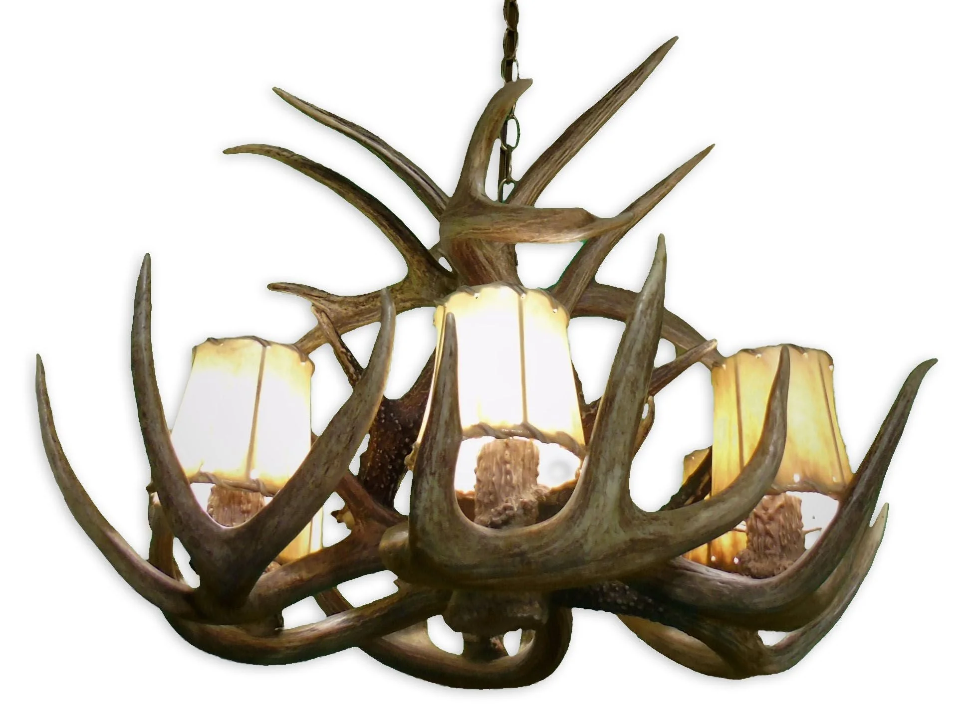 24" Wide Natural Brown 6-Light Chandelier - Image 2