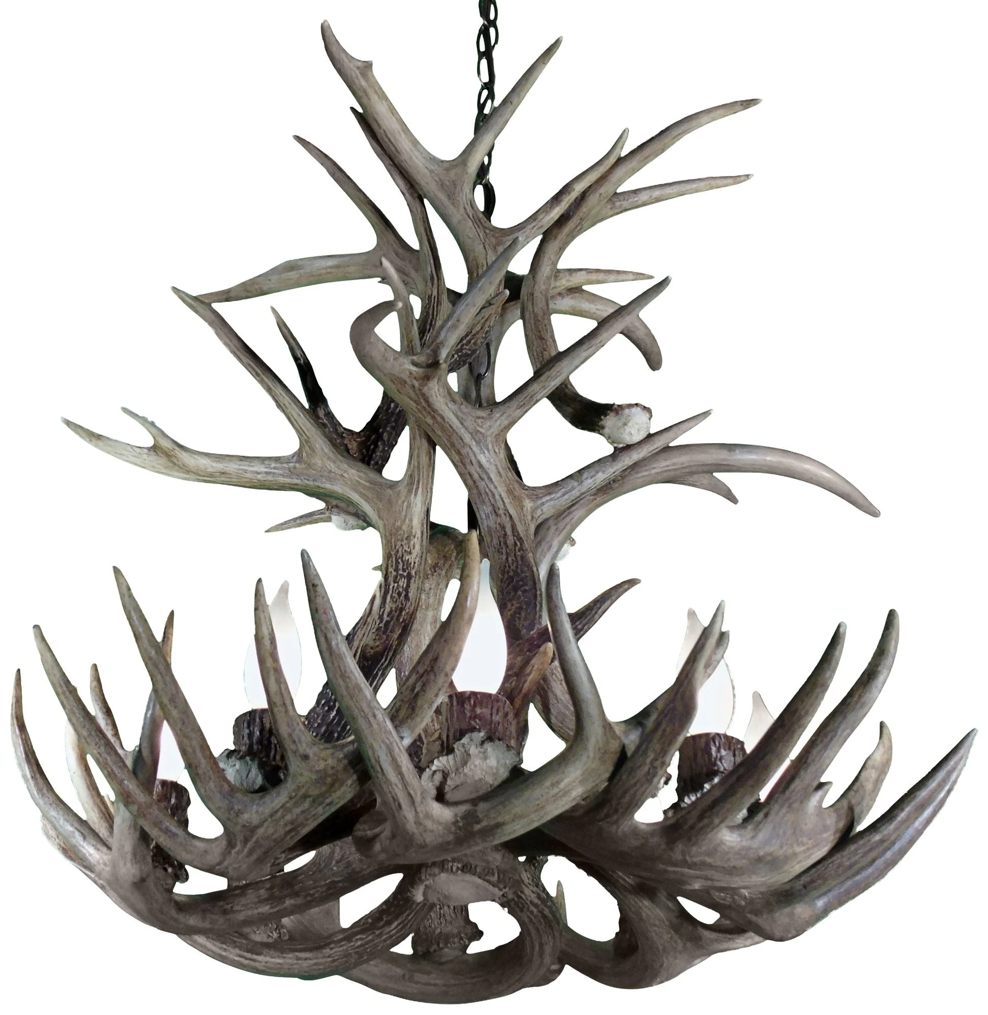 Real Antler 25" Wide Natural Brown 9-Light Chandelier - Image 1