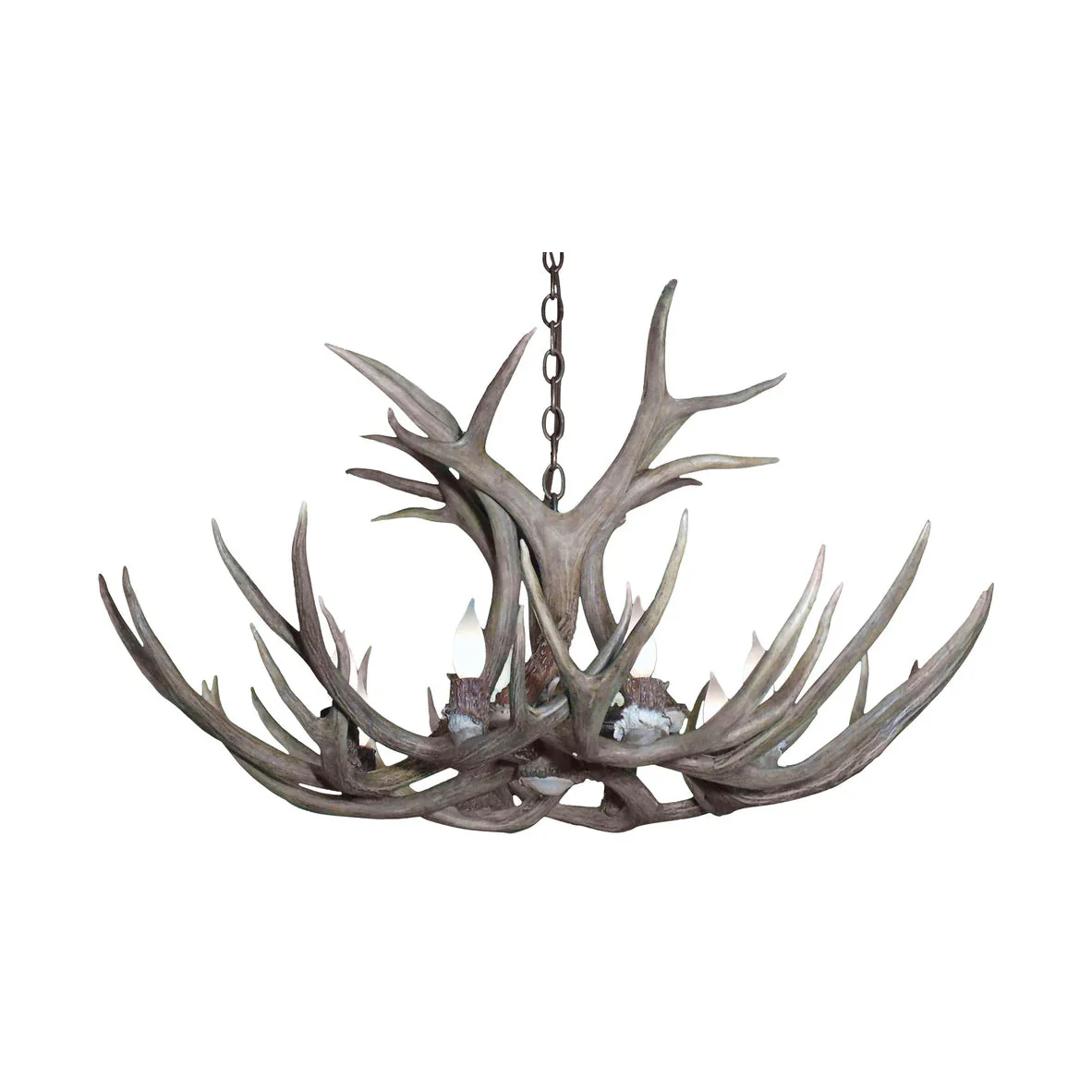 29" Wide Natural Brown 6-Light Chandelier - Image 1