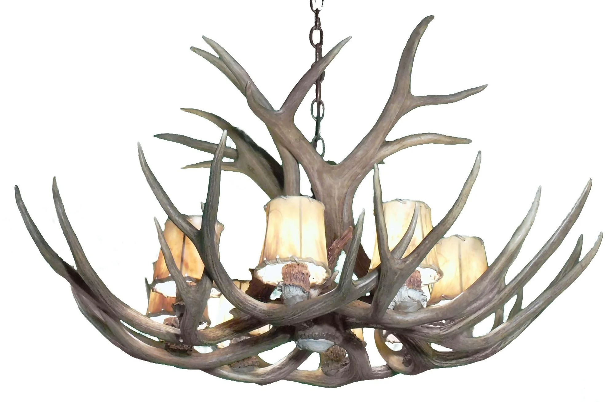 29" Wide Natural Brown 6-Light Chandelier - Image 2