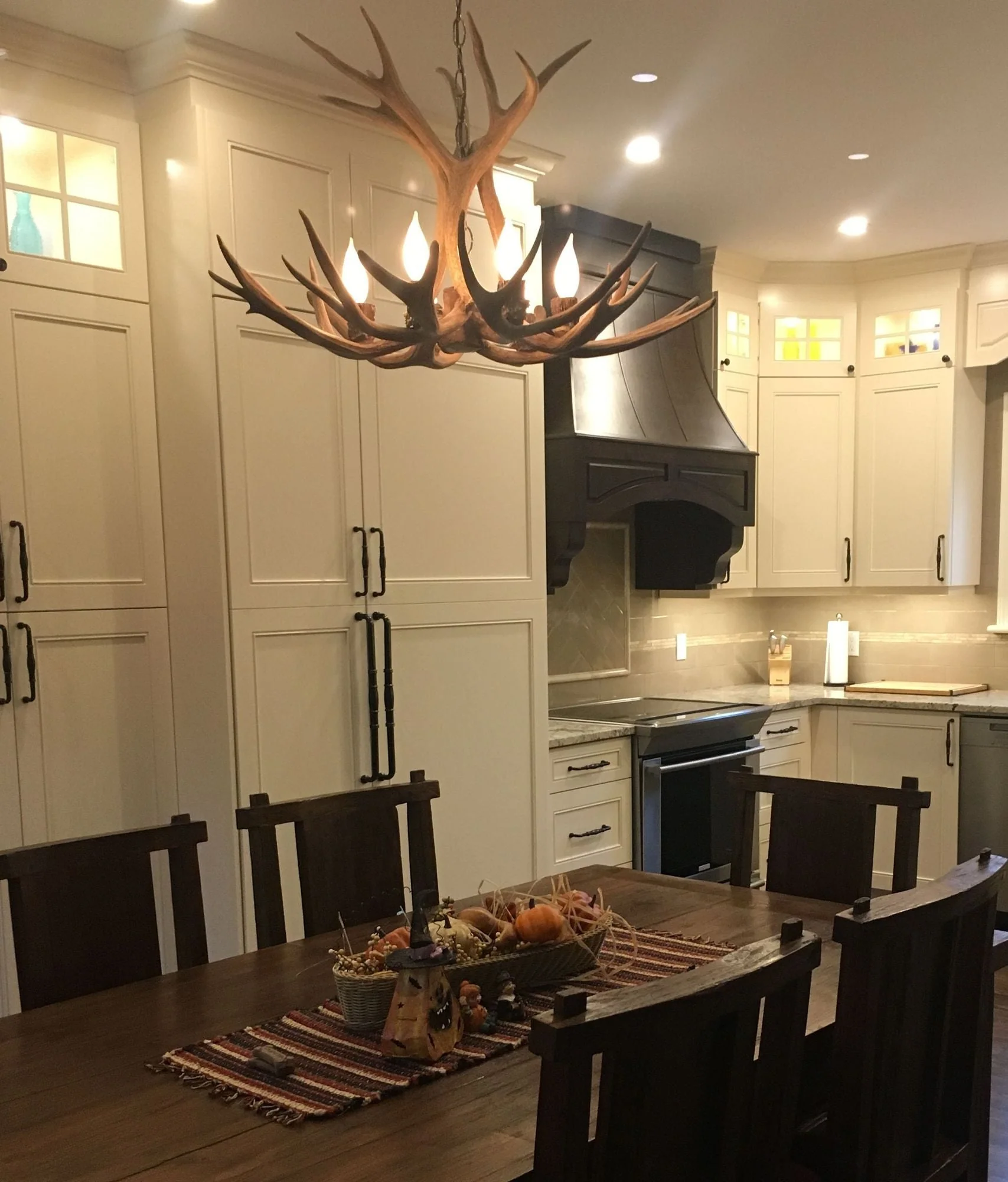 29" Wide Natural Brown 6-Light Chandelier - Image 3