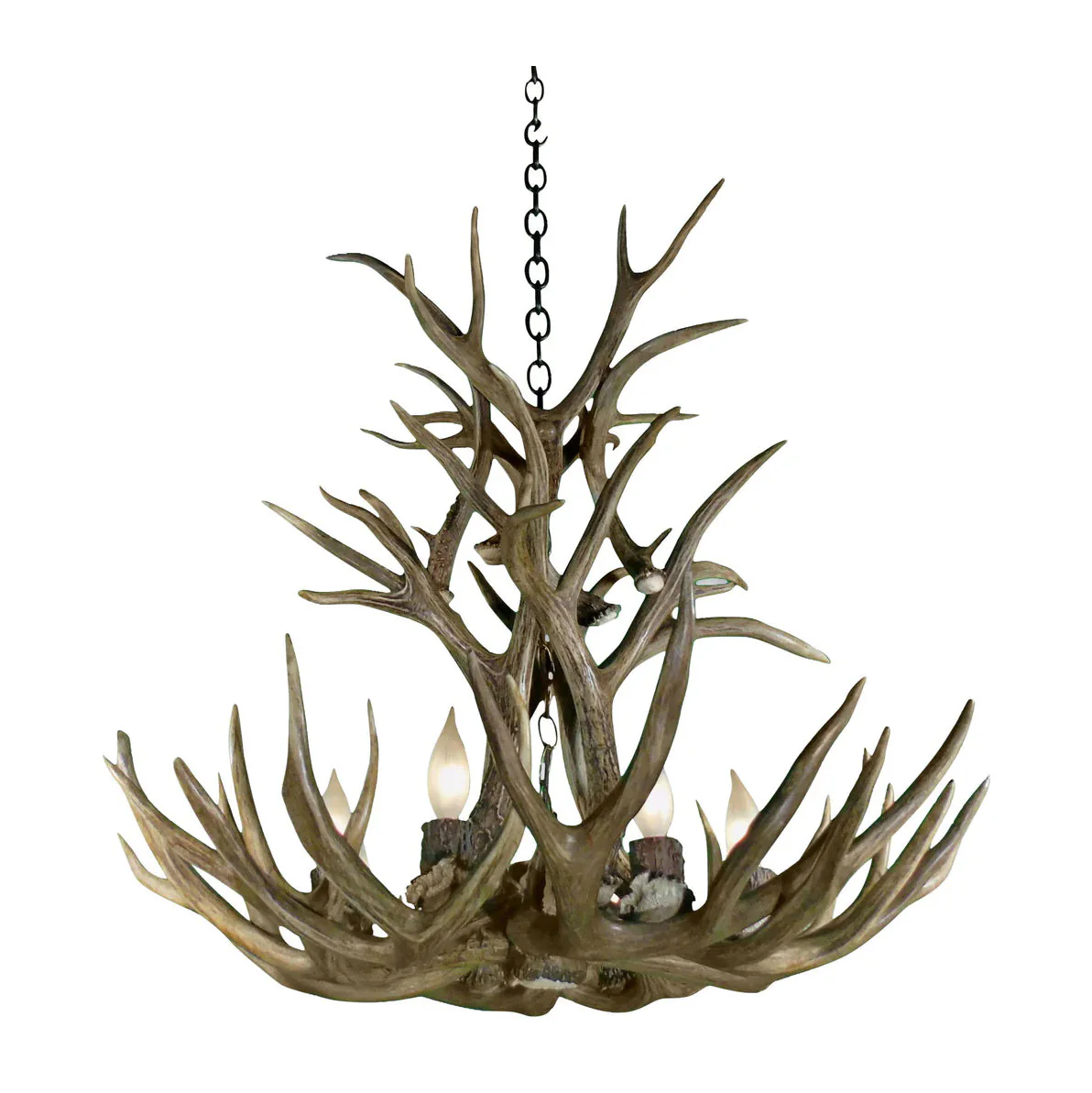 29″ Wide Natural Brown 9-Light Chandelier