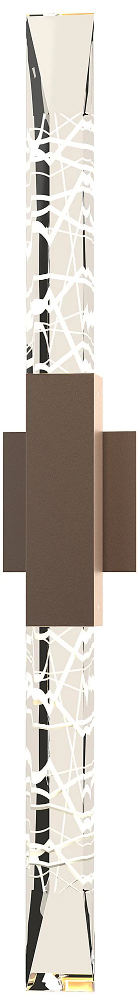 Refraction Large Outdoor Sconce - Bronze Finish - Clear Glass - Image 1