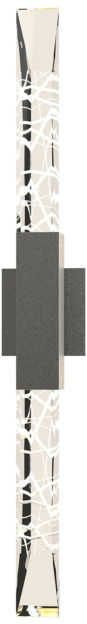 Refraction Large Outdoor Sconce - Iron Finish - Clear Glass - Image 1