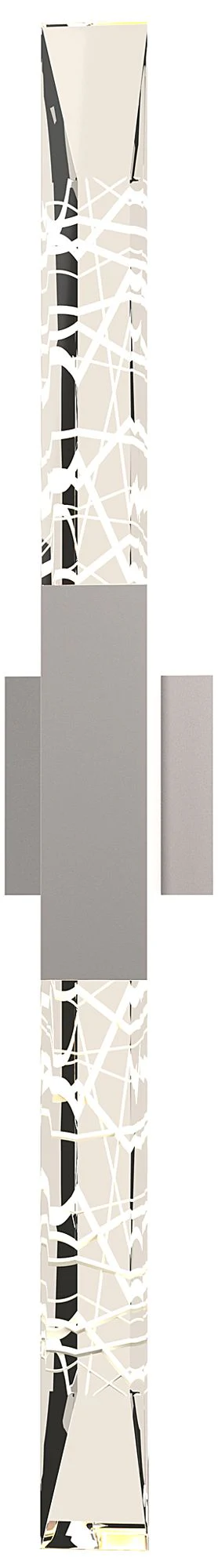 Refraction Large Outdoor Sconce - Steel Finish - Clear Glass - Image 1