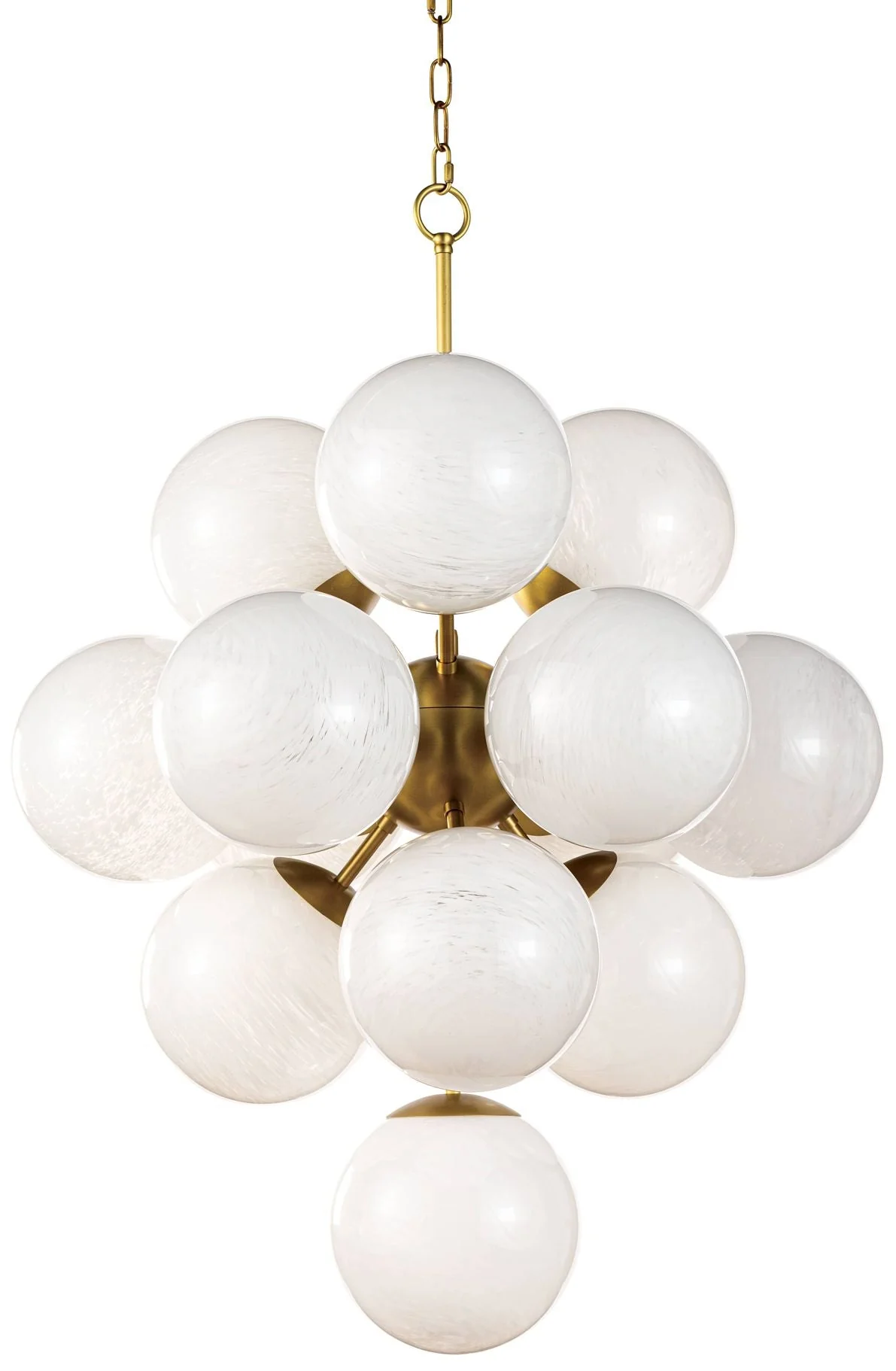 Regina Andrew La Dame Chandelier (Swirl Glass Natural Brass) 41 Height - Image 1
