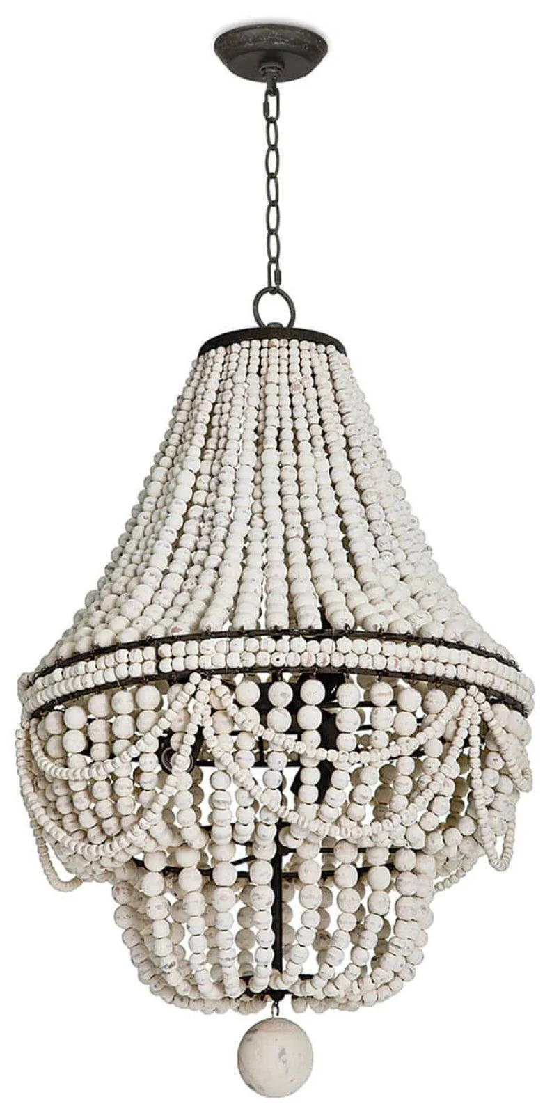Regina Andrew Malibu Chandelier (Weathered White) 37.5 Height - Image 1