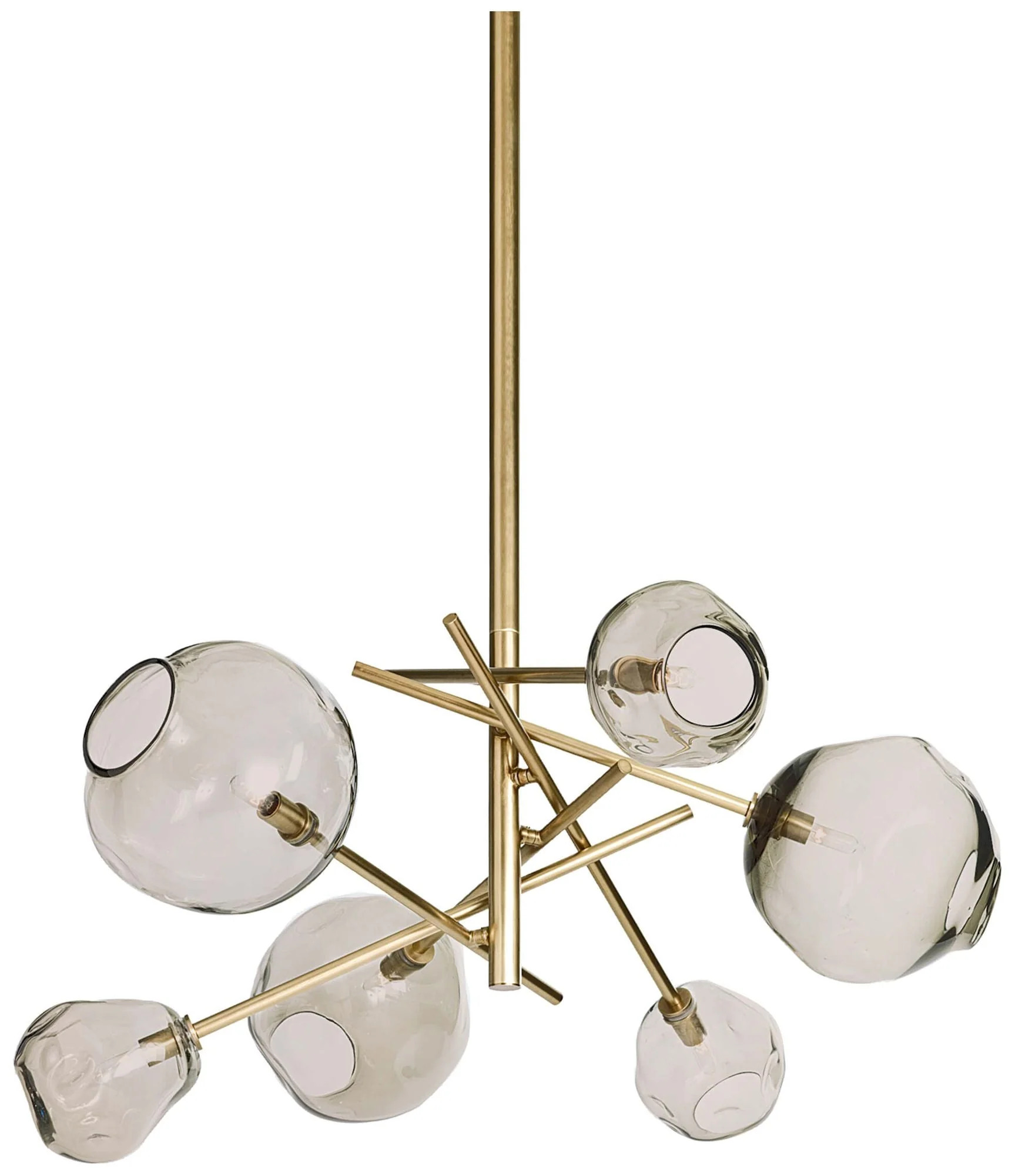 Regina Andrew Molten Chandelier w/ Smoke Glass (Natural Brass) 20 H - Image 1