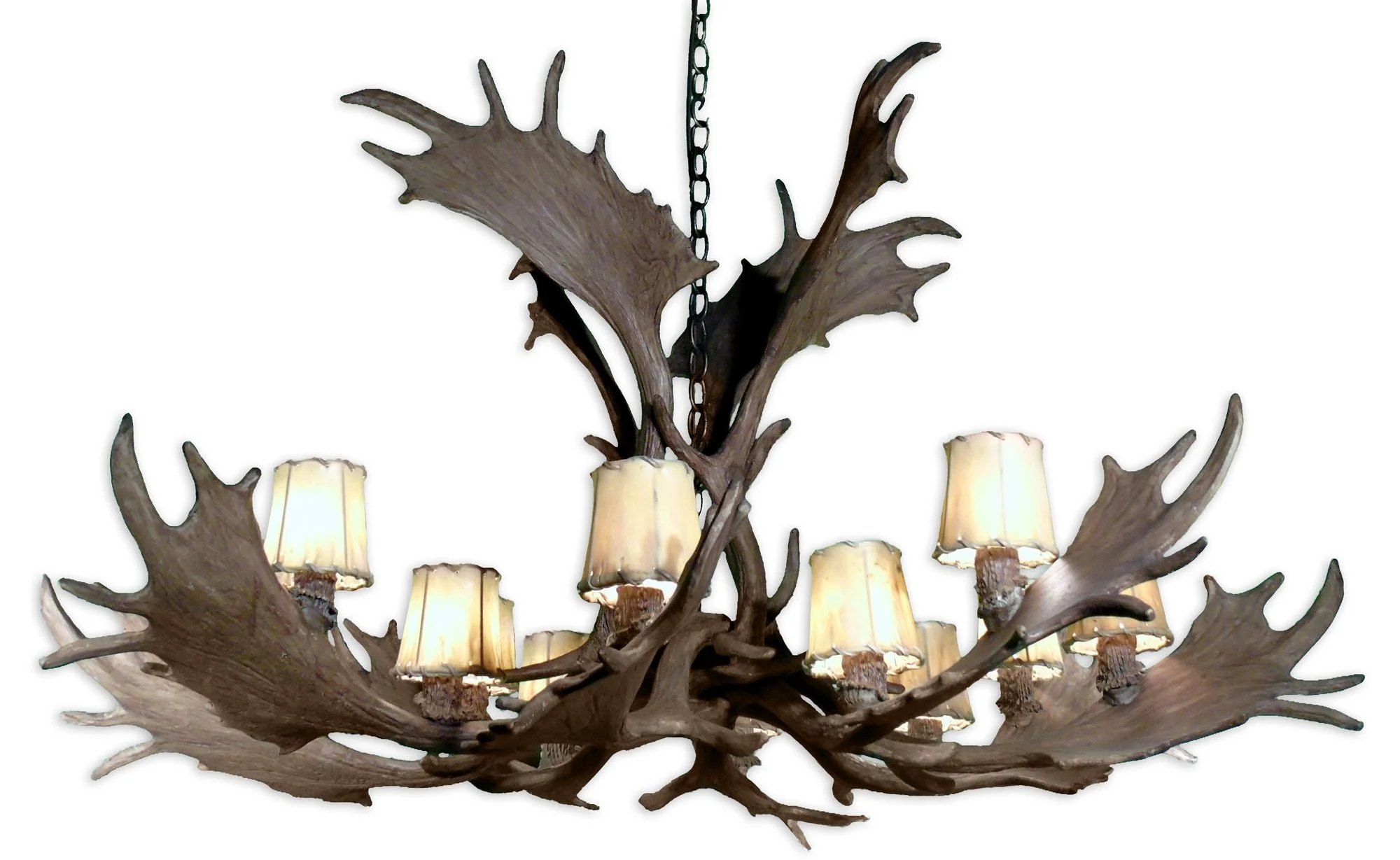 Reproduction Antler 51"W Natural Brown 12-Light Chandelier - Image 2