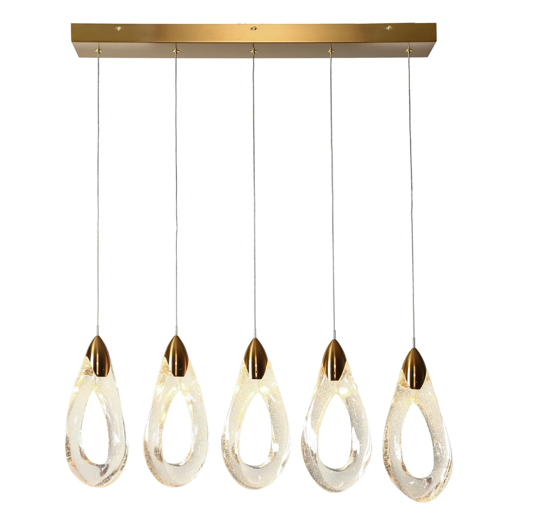 Resdroin 5-Light LED Resin Island Pendant Light - Image 1