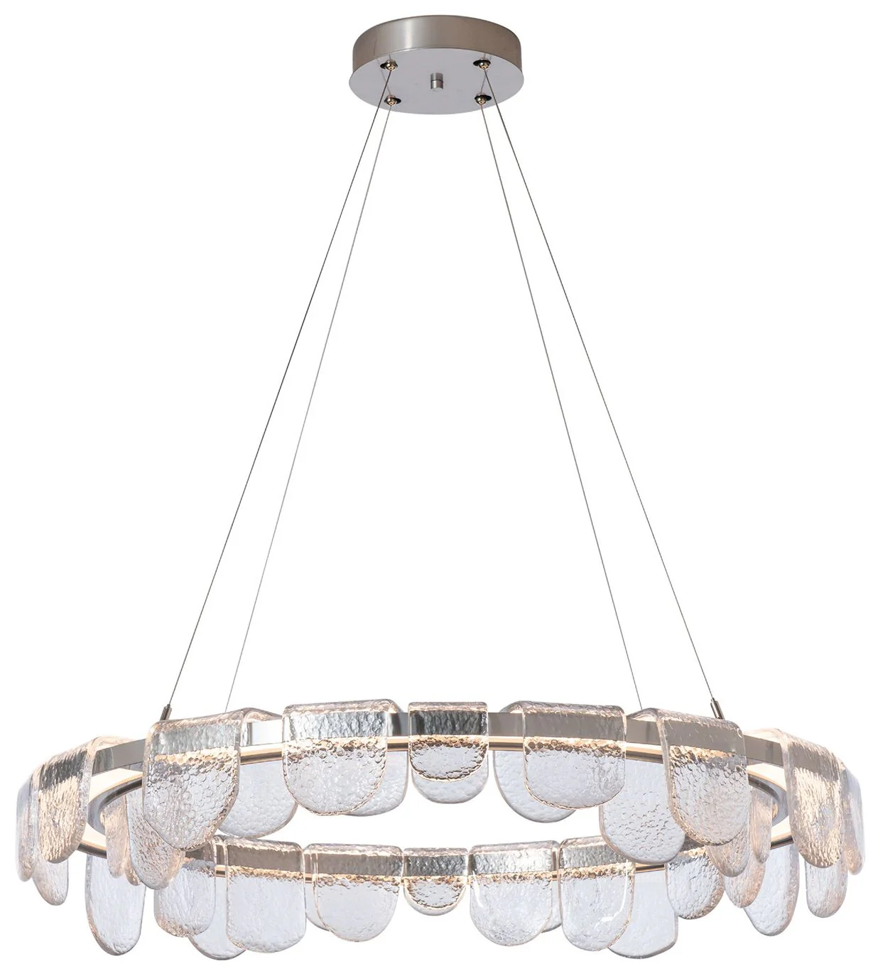 Riverbed 39.6" Wide Sterling Circular LED Pendant - Image 1