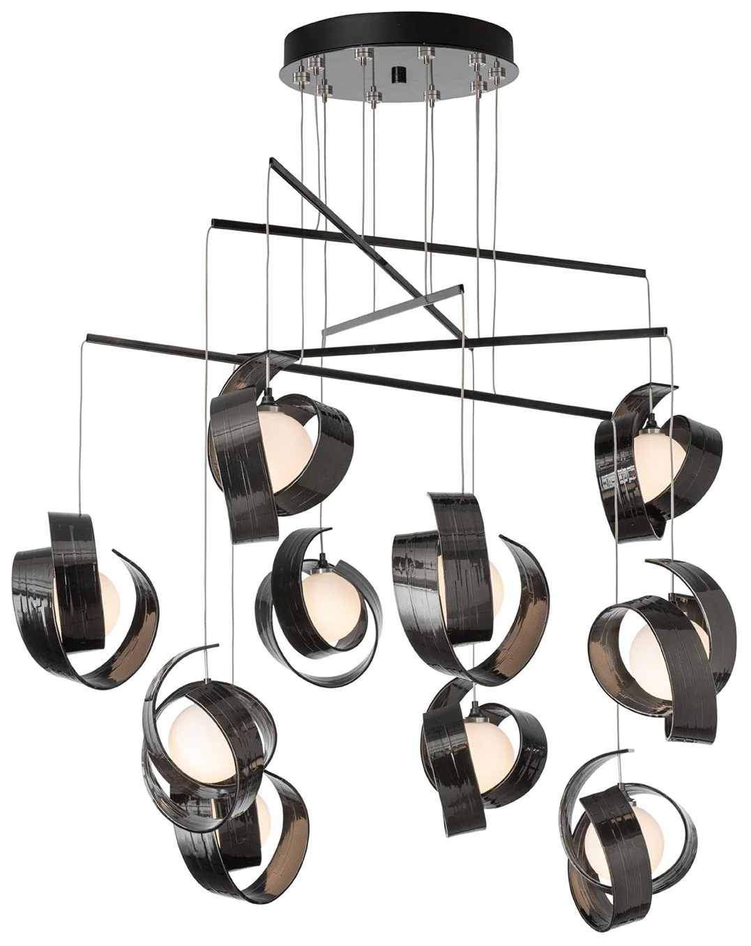 Riza 41" Wide 10-Light Ink Mobile Pendant - Image 1
