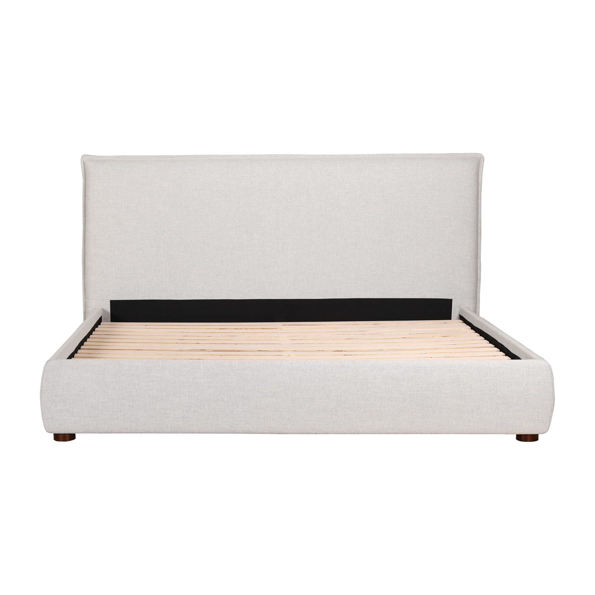 Moe's Home Collection Luzon Light Grey Upholstered King Size Bed With Tall Headboard - Image 3