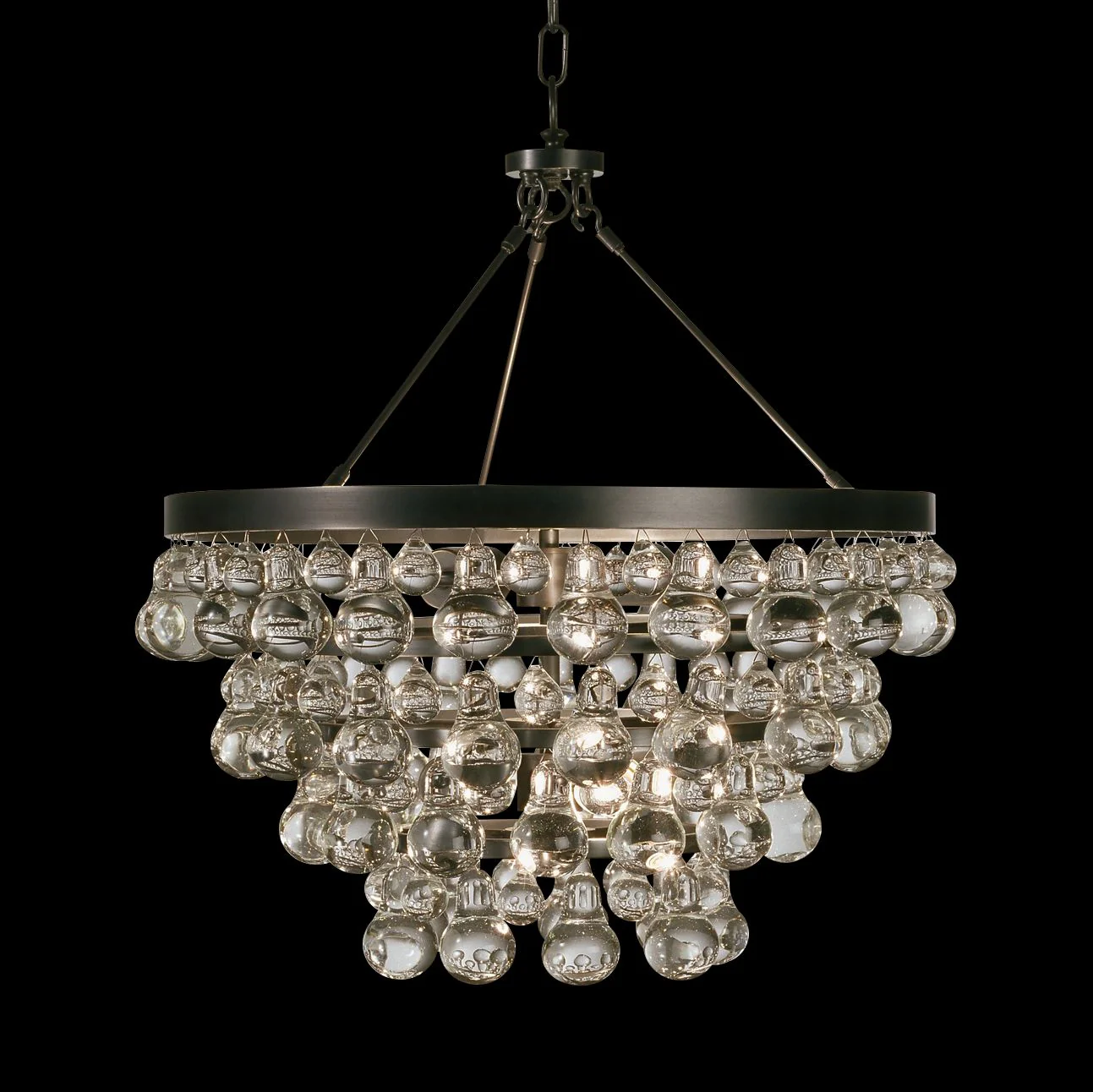Robert Abbey Bling 20 1/2"W 4-Light Bronze Chandelier - Image 1