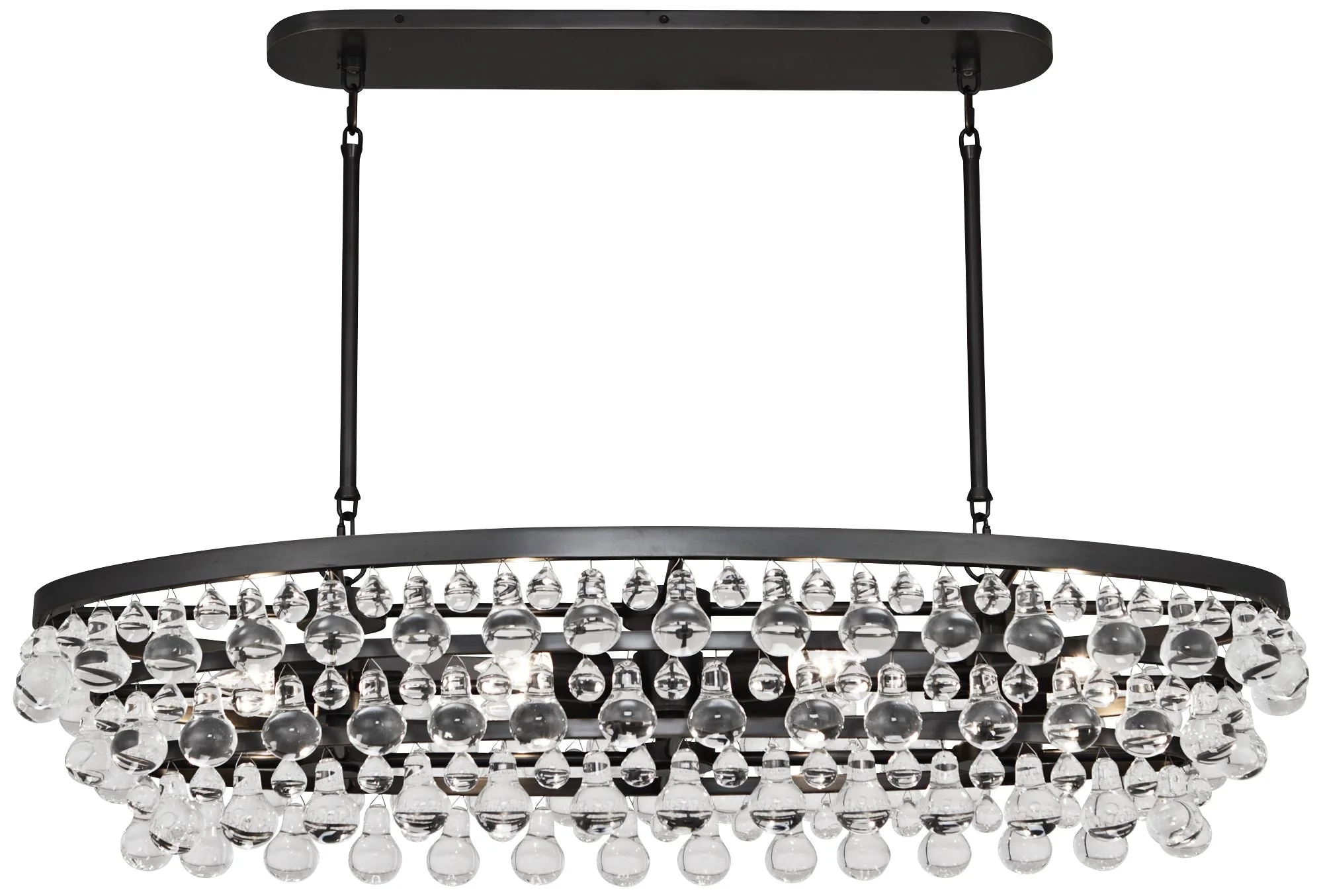 Robert Abbey Bling 42 3/4" Wide Bronze Oval Chandelier - Image 2