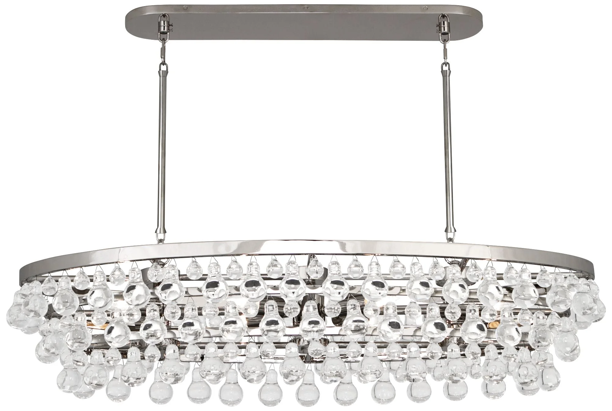 Robert Abbey Bling 42 3/4" Wide Nickel Oval Chandelier - Image 2