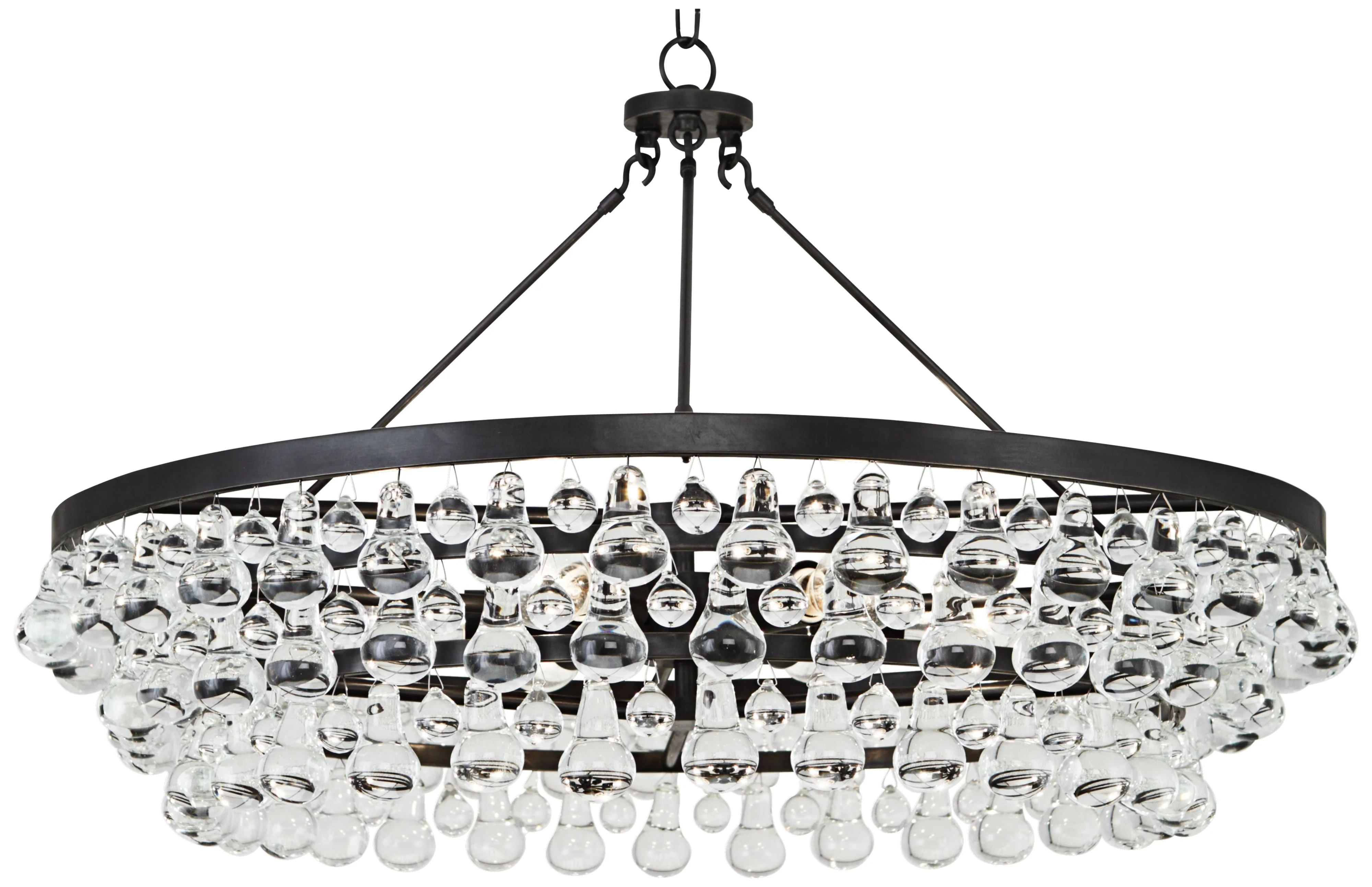 Robert Abbey Bling Collection 35"W Deep Bronze Chandelier - Image 2