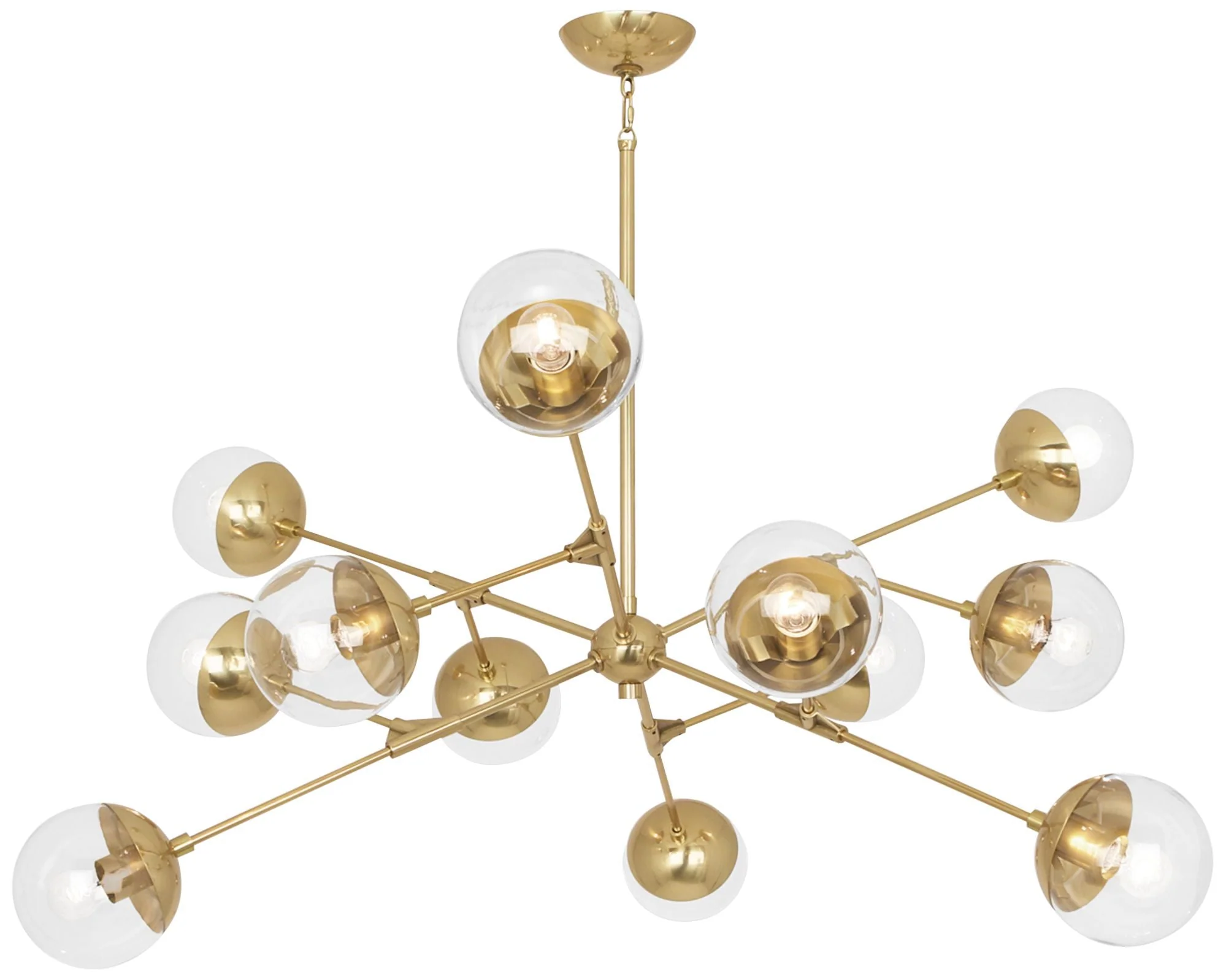 Robery Abbey Celeste 48" Wide Modern Brass Chandelier - Image 2