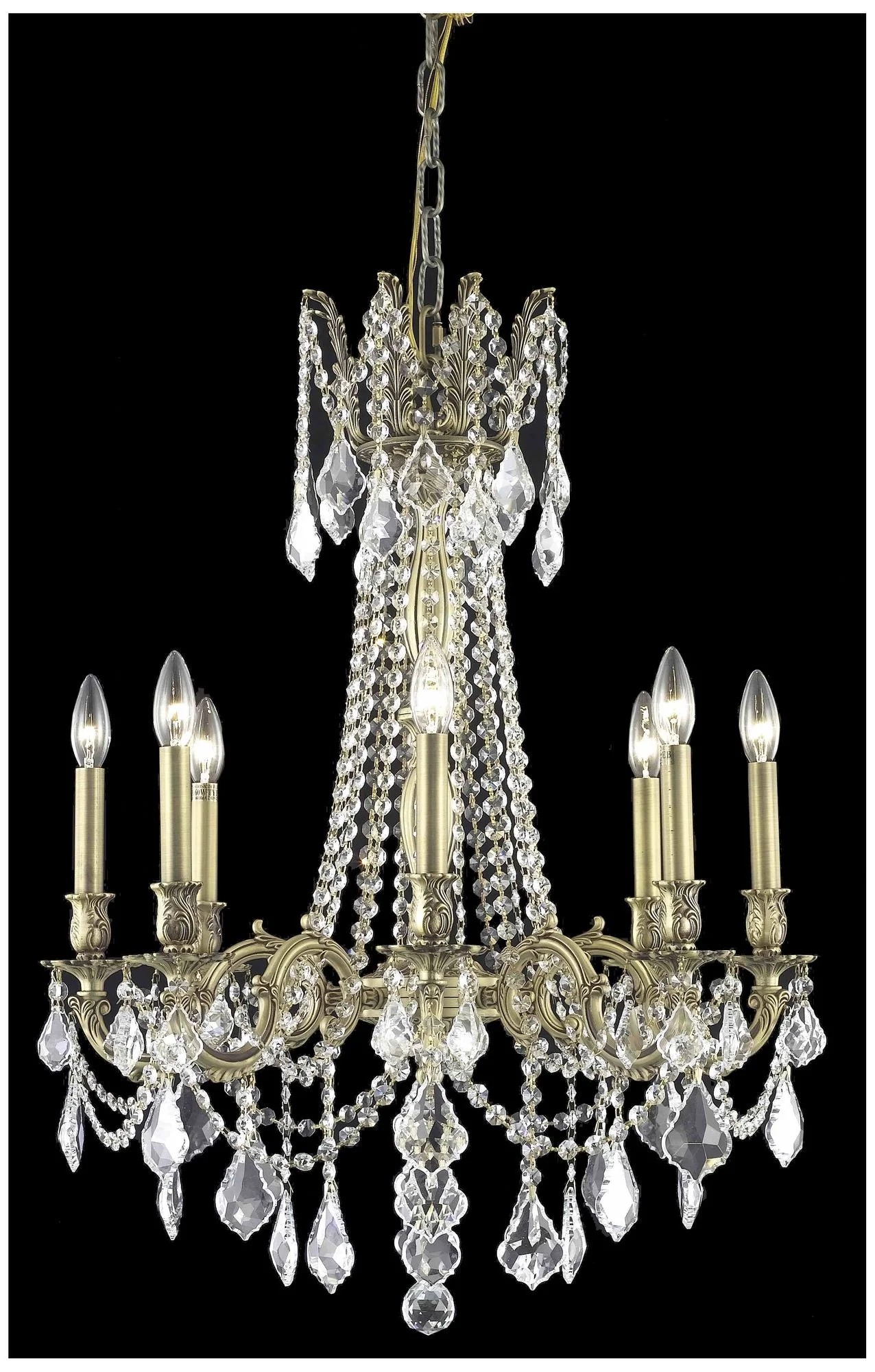 Rosalia 8 Lt French Gold Chandelier Clear - Image 1