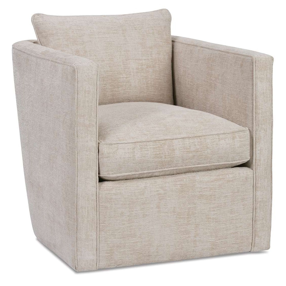 Rowe Furniture Rothko Swivel Chair in Cream Performance Fabric ~ IN STOCK 1 AVAILABLE FOR EXPRESS SHIPPING