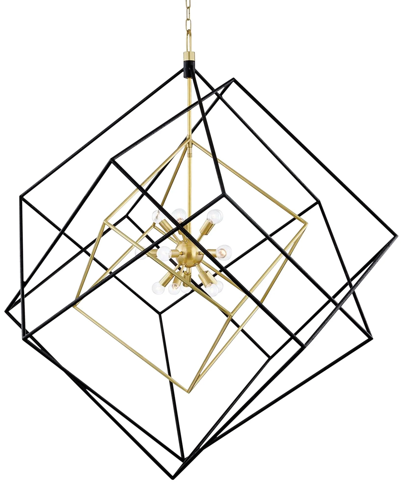 Roundout 42" Wide Aged Brass 15-Light Pendant Light - Image 1