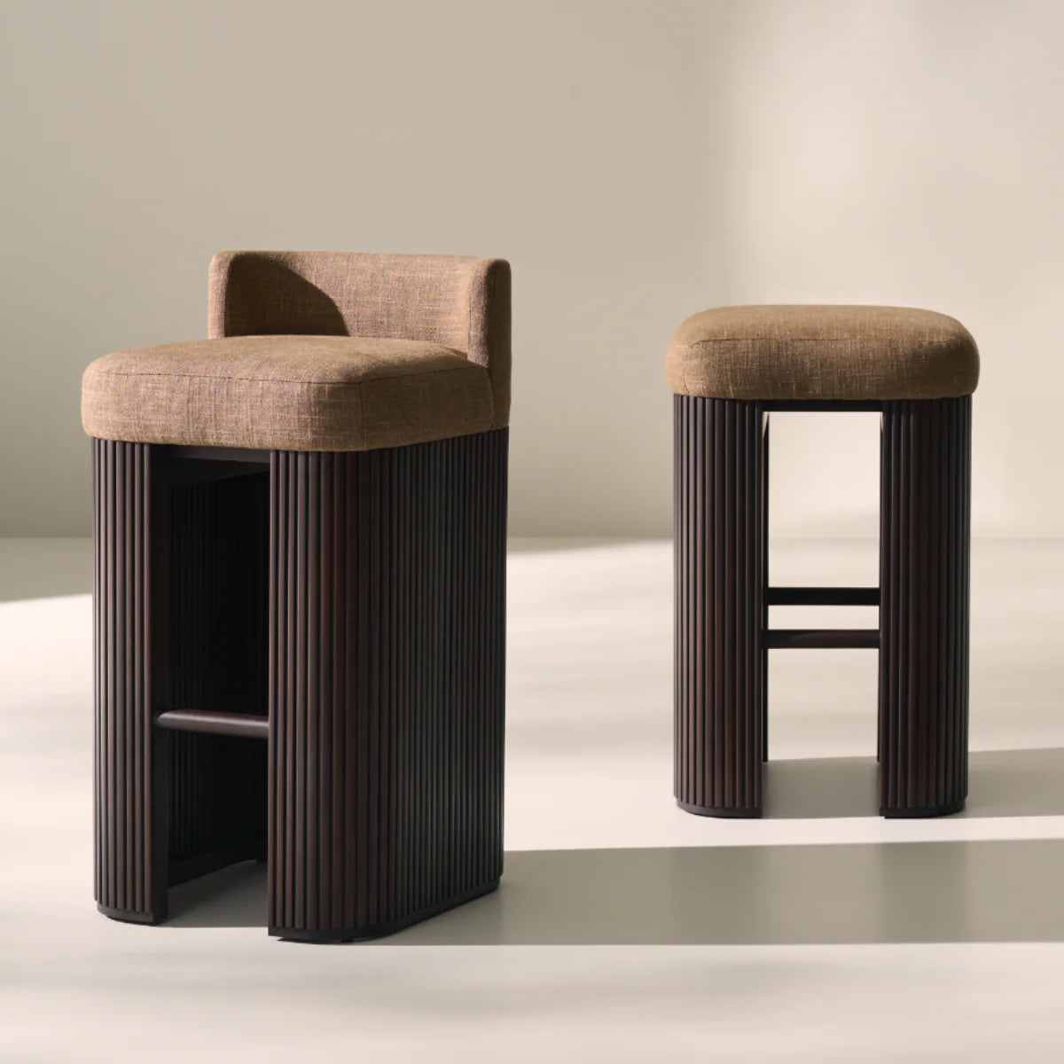 Rowe Furniture Kindred Counter Stool ~ Sesame or Godiva Finish ~ Available To Custom Order In All Fabrics - Image 1