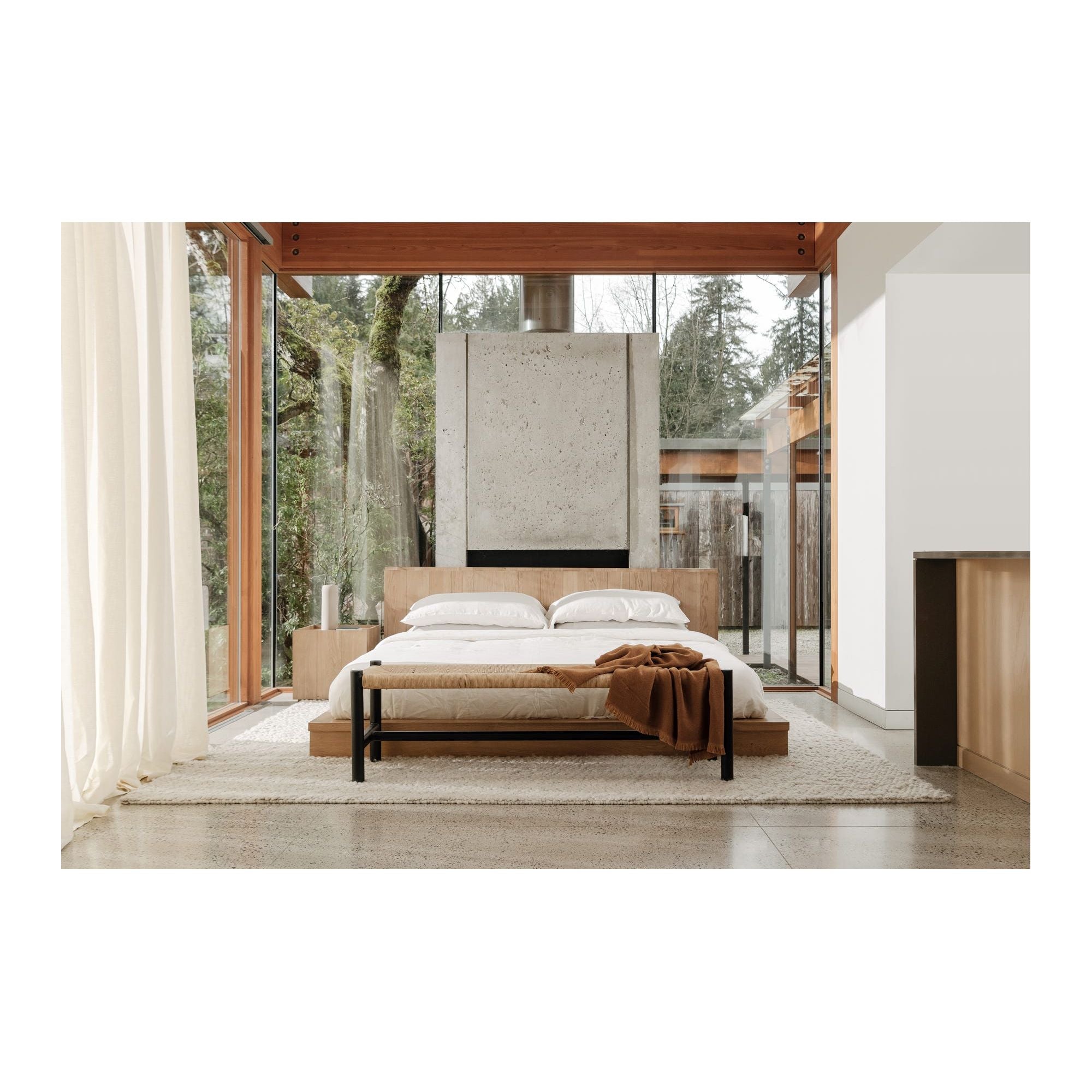 Moe's Home Collection Plank Natural King Bed - Image 2