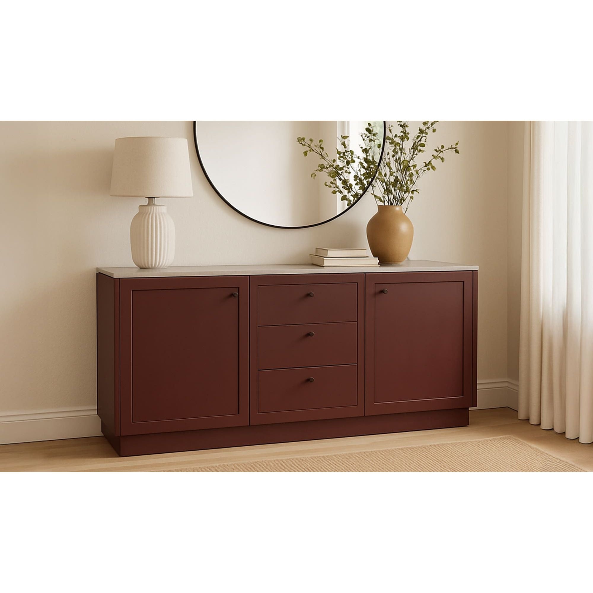 Moe's Home Nadine Sideboard Deep Burgundy - Image 2