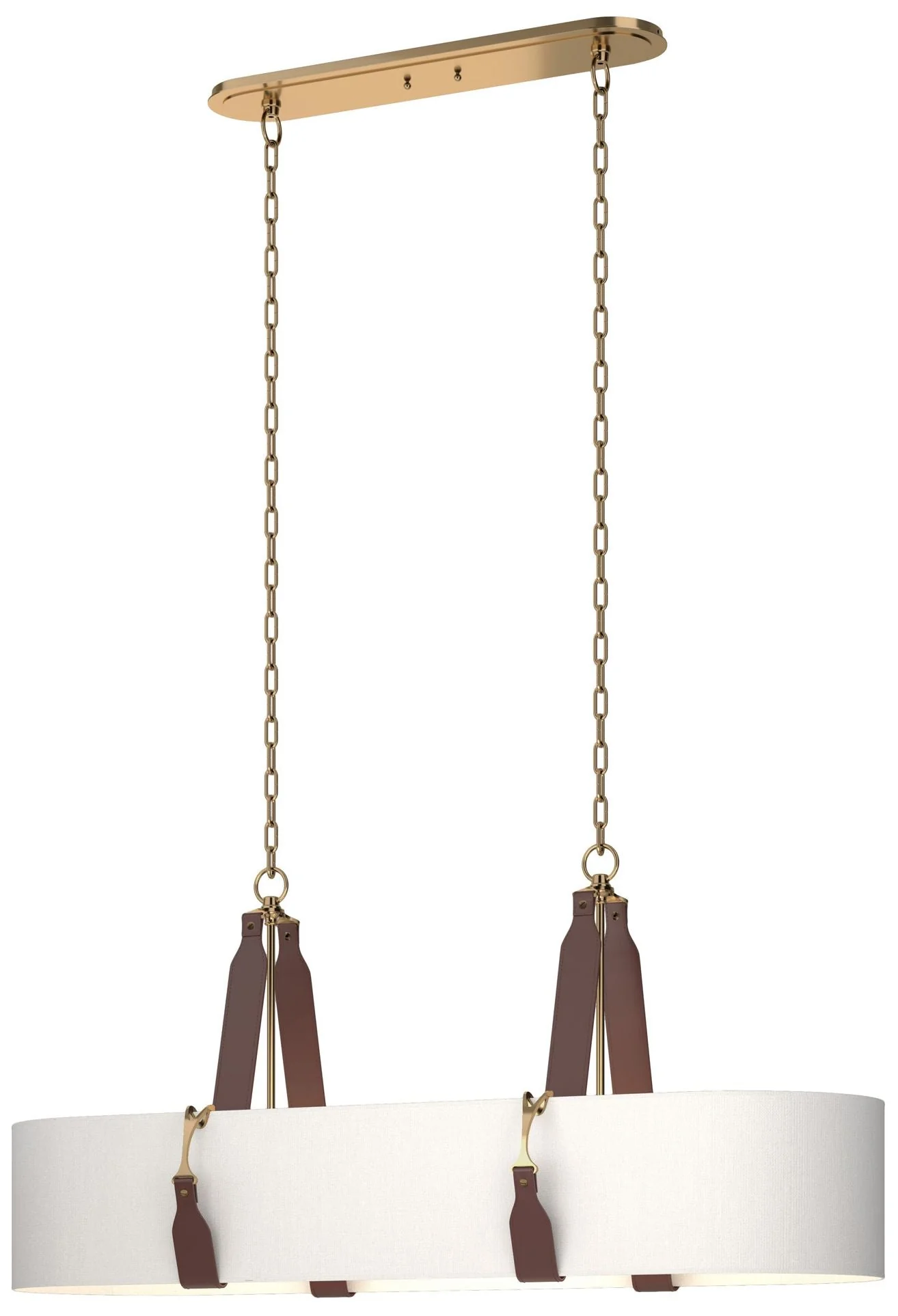 Saratoga Oval Pendant - Antique Brass - British Brown - Anna Shade - Image 1