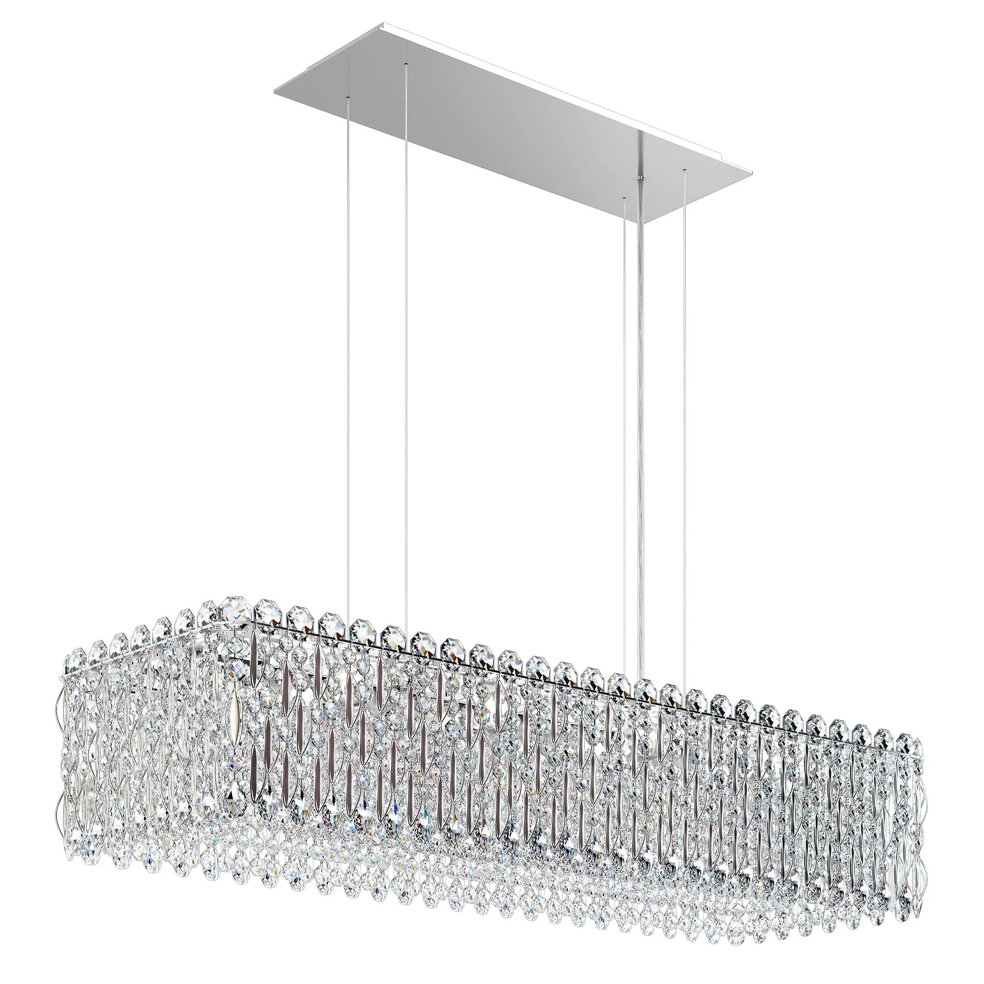 Sarella 36 1/2" Wide Polished Stainless Crystal Chandelier - Image 2