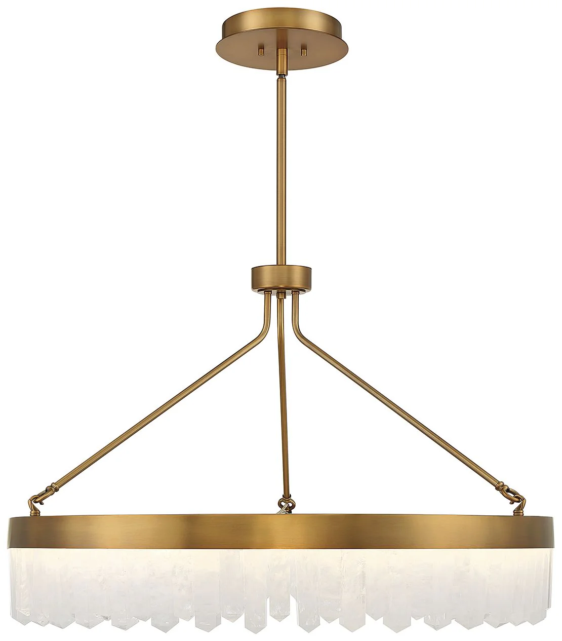 Savoy House Landon 34" Wide Warm Brass Integrated LED Pendant - Image 1