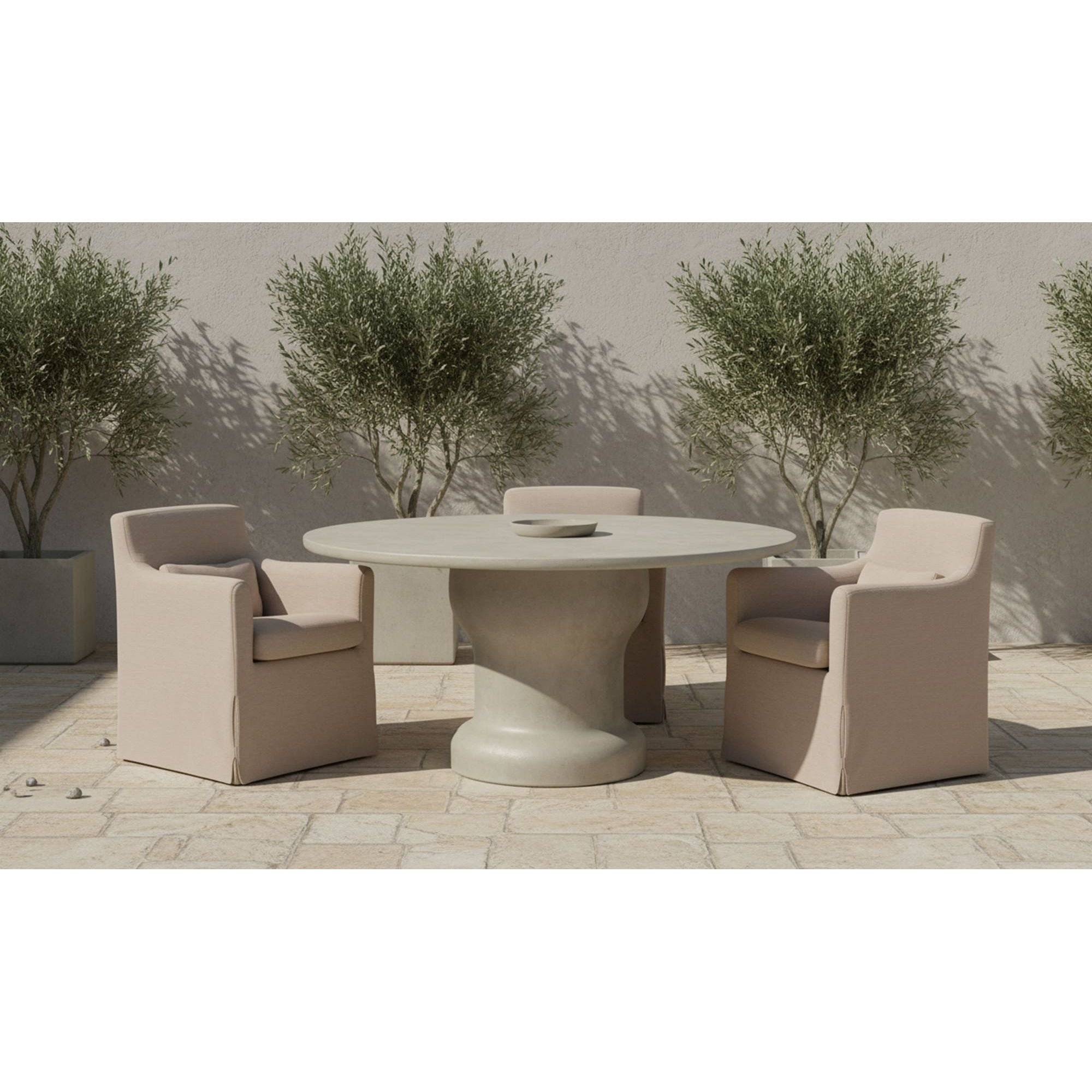 Moe's Home Magnolia Outdoor Dining Table Cream - Image 2
