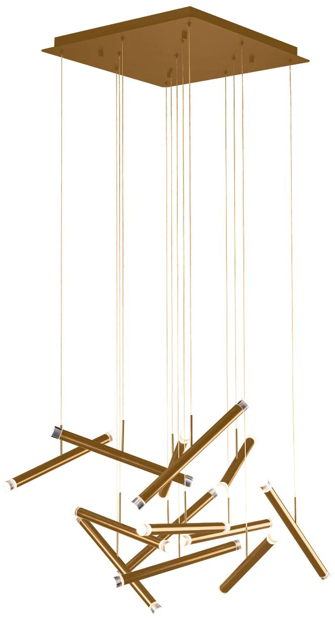 Seesaw 31.5 inch Brushed Champagne Chandelier - Image 1