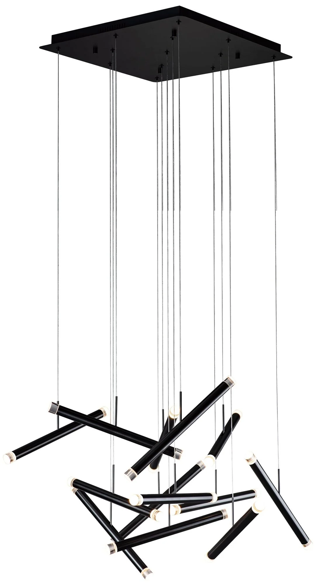 Seesaw 31.5 inch Satin Dark Gray Chandelier - Image 1