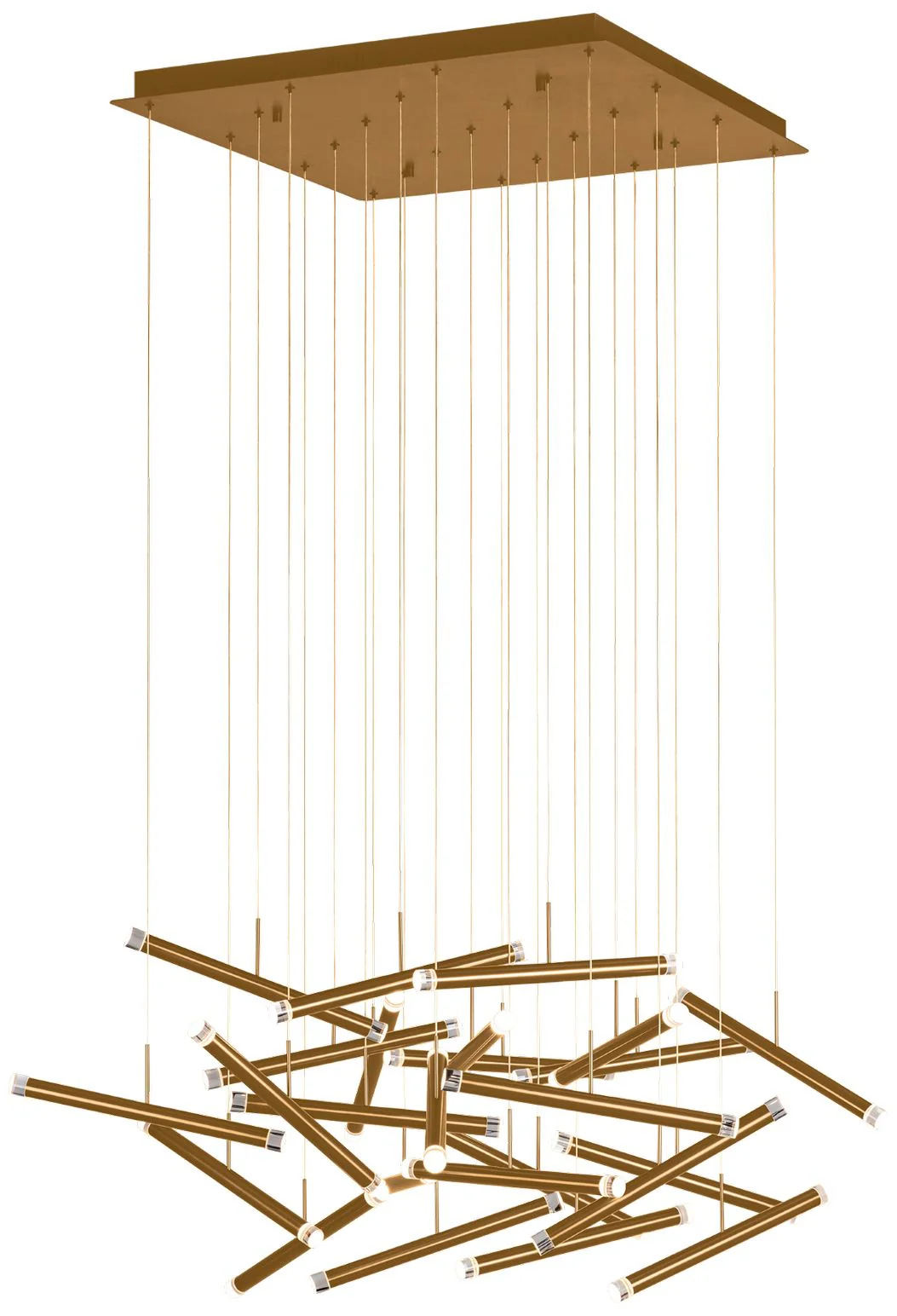 Seesaw 41.3" Brushed Champagne Chandelier - Image 1