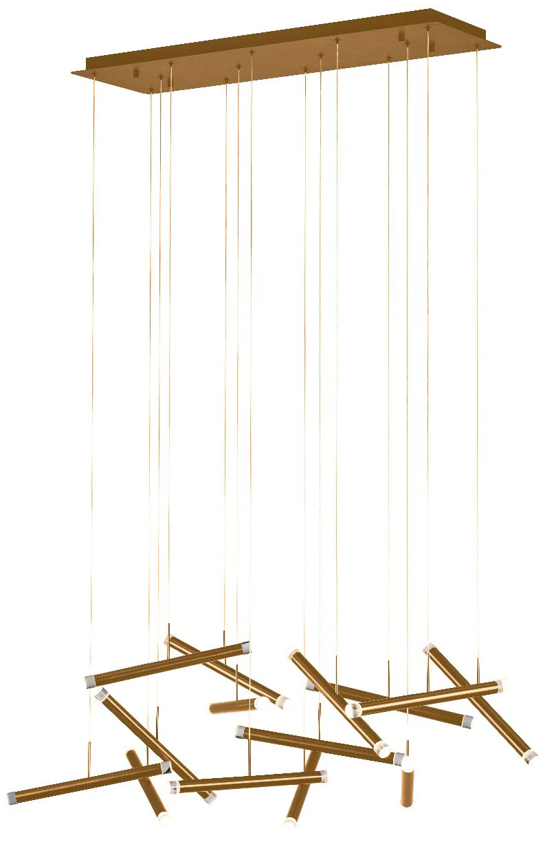 Seesaw 51.2" Brushed Champagne Chandelier - Image 1