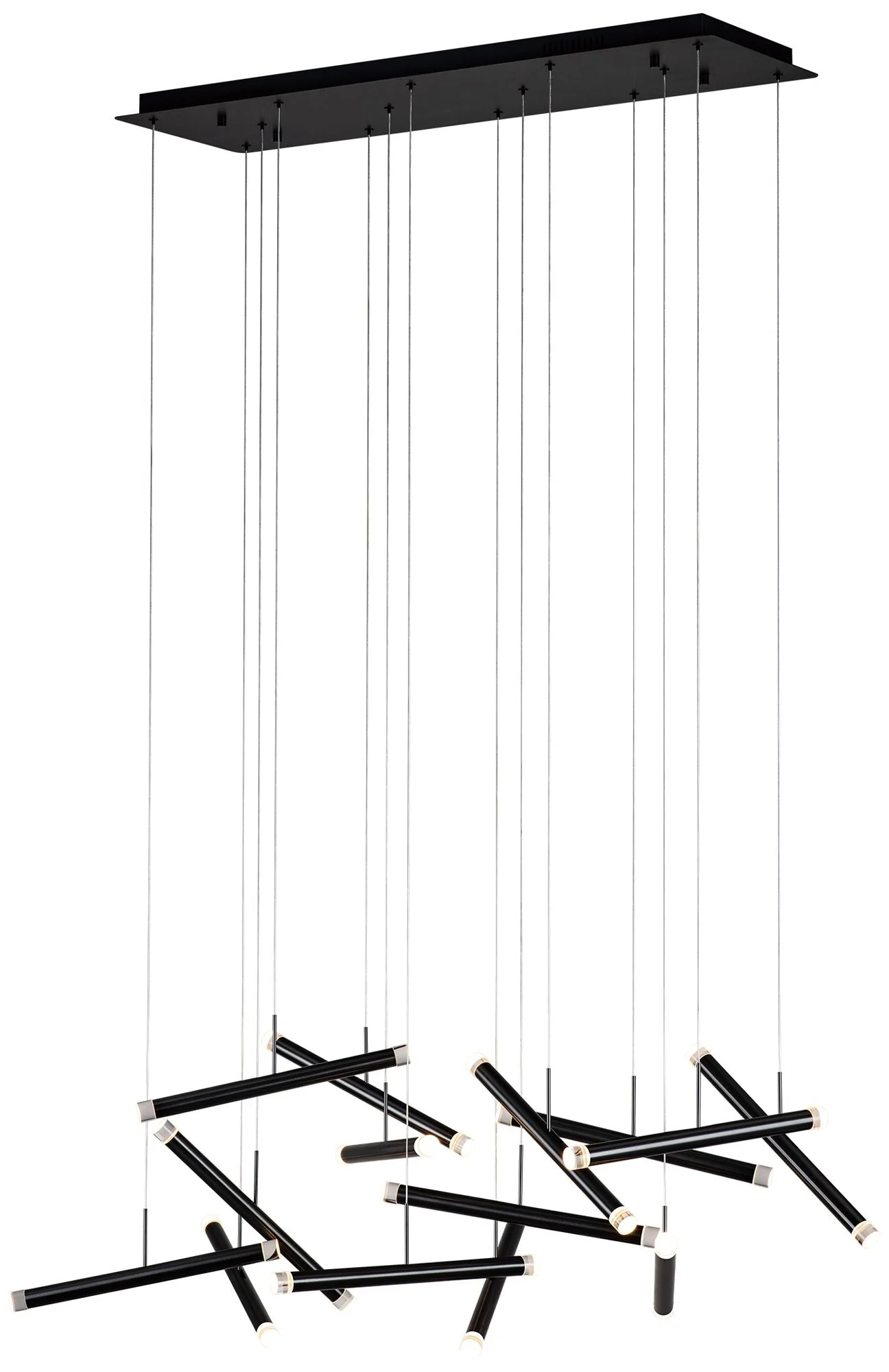 Seesaw 51.2" Satin Dark Gray Chandelier - Image 1
