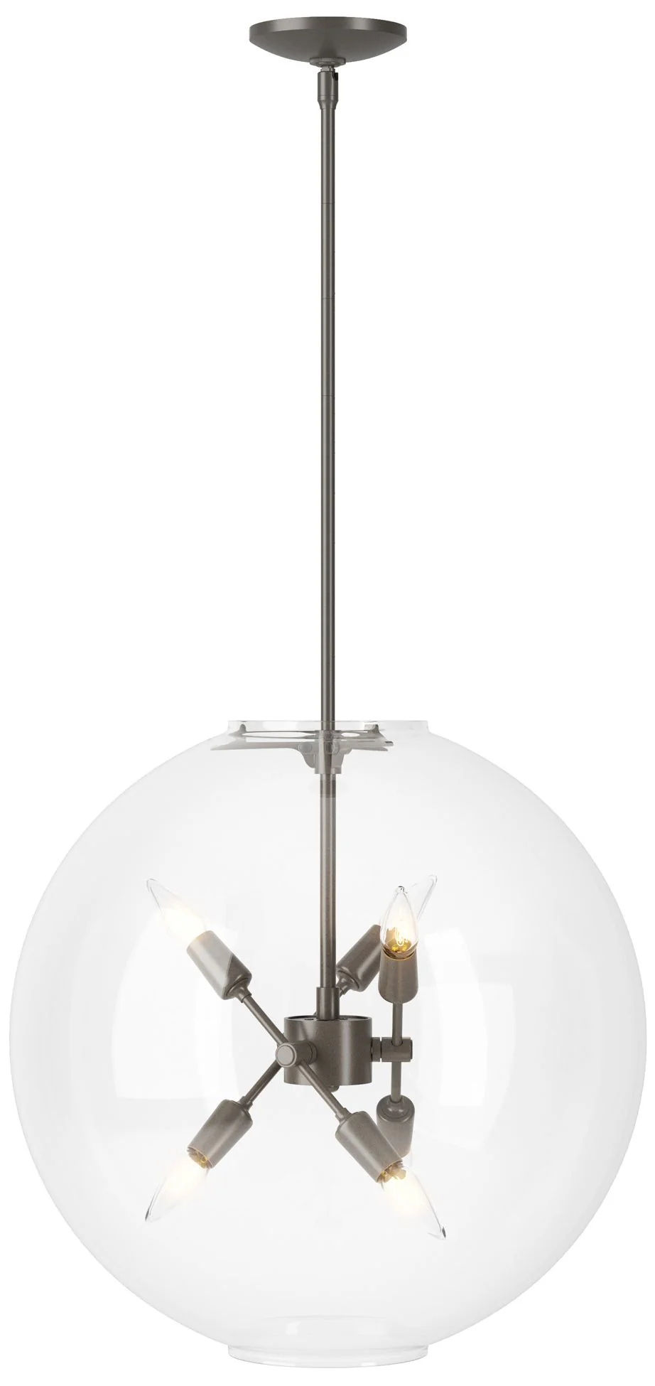 Sfera 6-Light Pendant - Dark Smoke - Clear Glass - Image 1