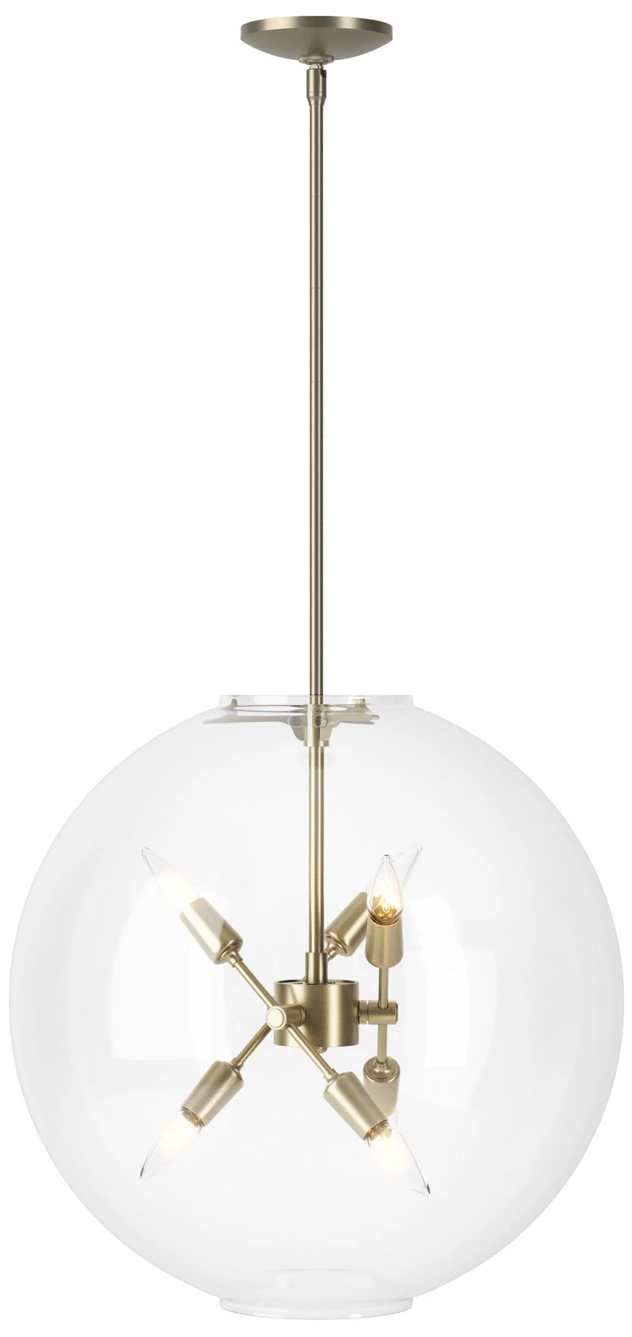 Sfera 6-Light Pendant - Gold - Clear Glass - Image 1