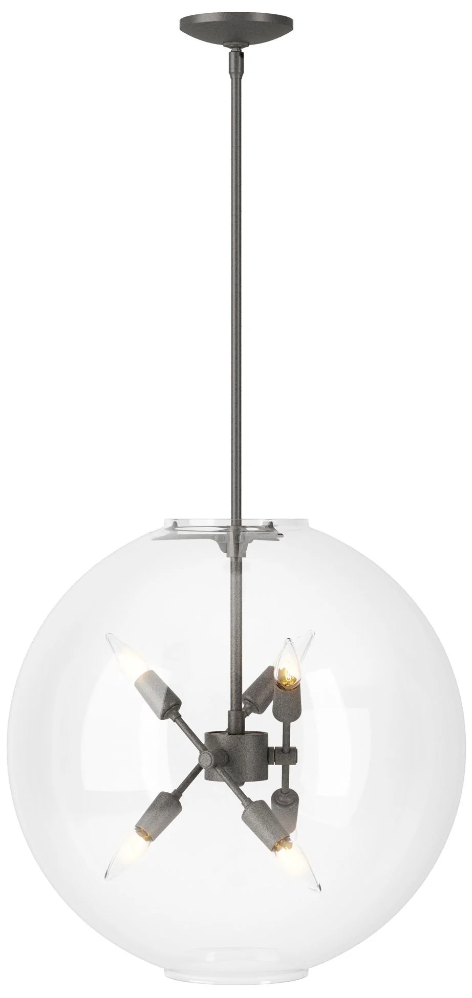 Sfera 6-Light Pendant - Iron - Clear Glass - Image 1