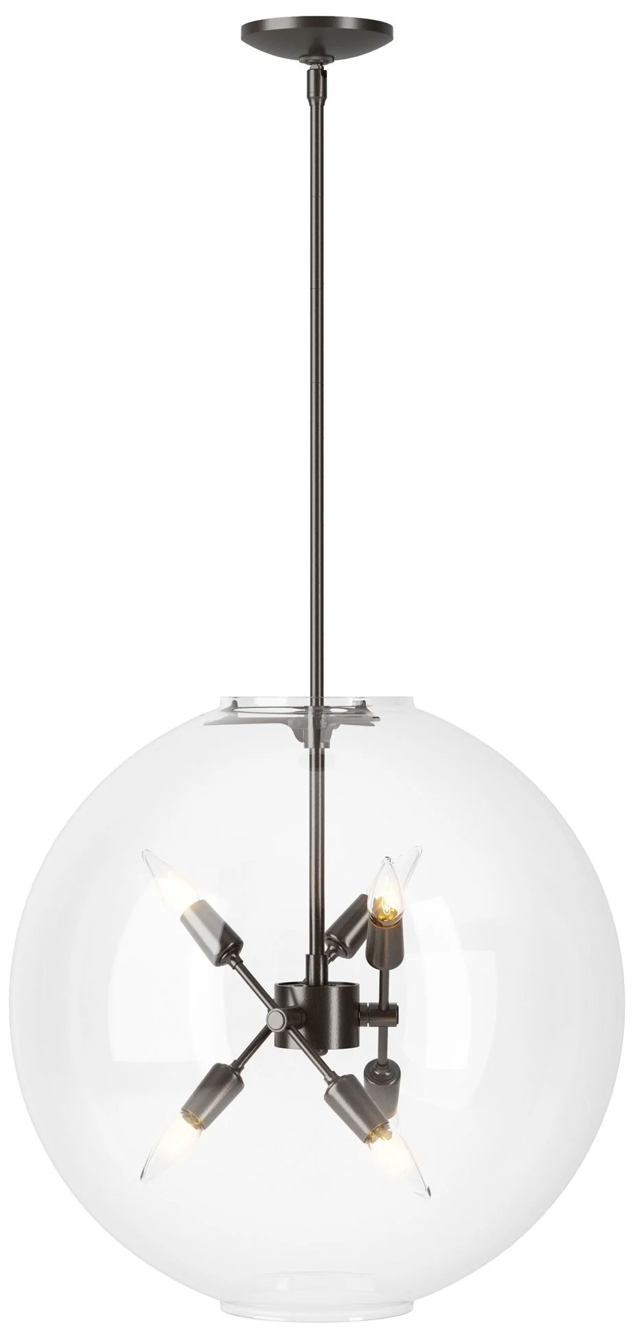Sfera 6-Light Pendant - Oil Rubbed Bronze - Clear Glass - Image 1