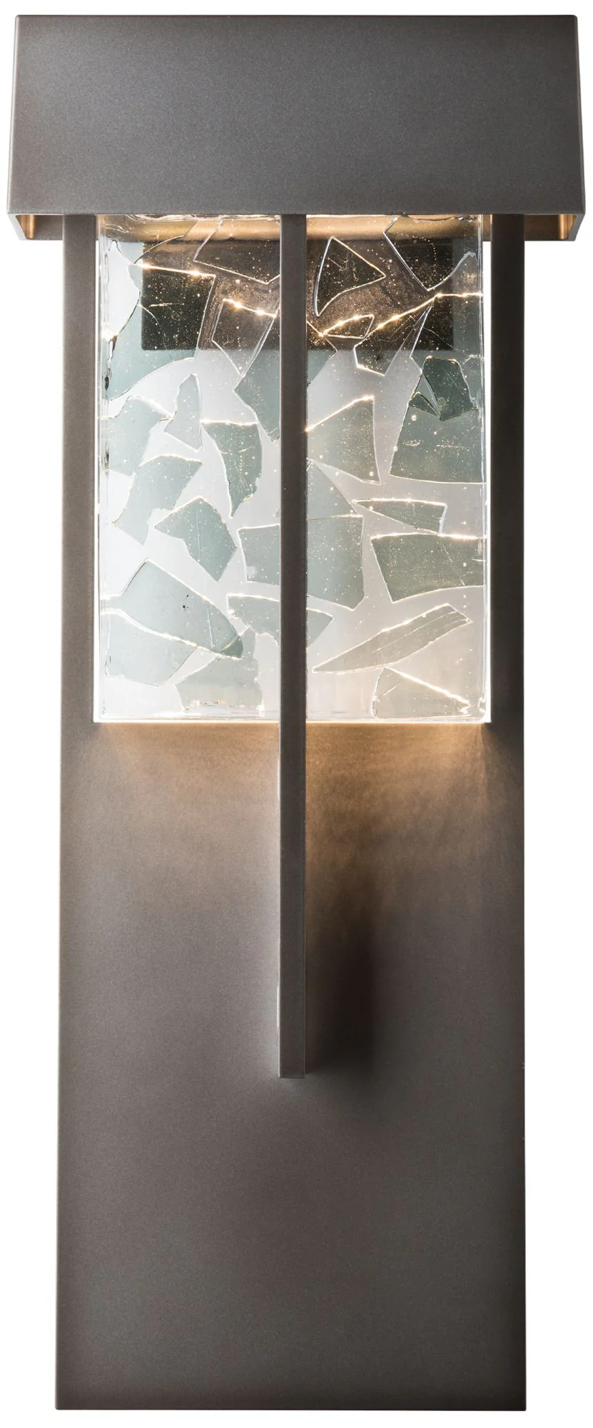 Shard XL Outdoor Sconce - Smoke Finish - Clear with Shards Glass - Image 1