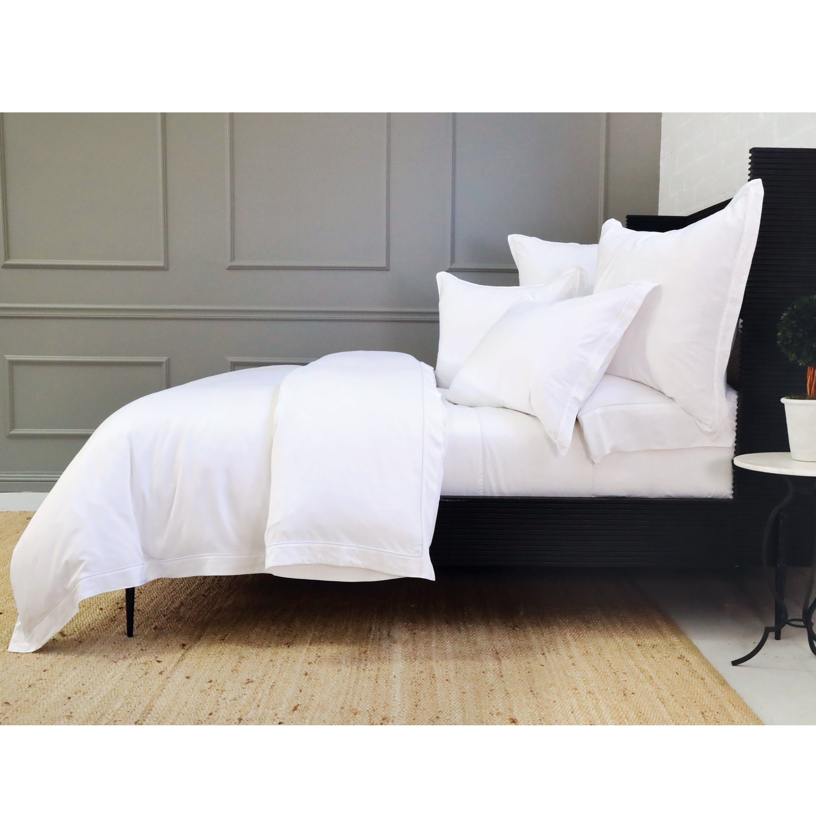 Pom Pom at Home Sheena Bamboo Sateen Duvet Cover Set ~ White Piping ~ Available in Twin, Queen and King Sizes - Image 3
