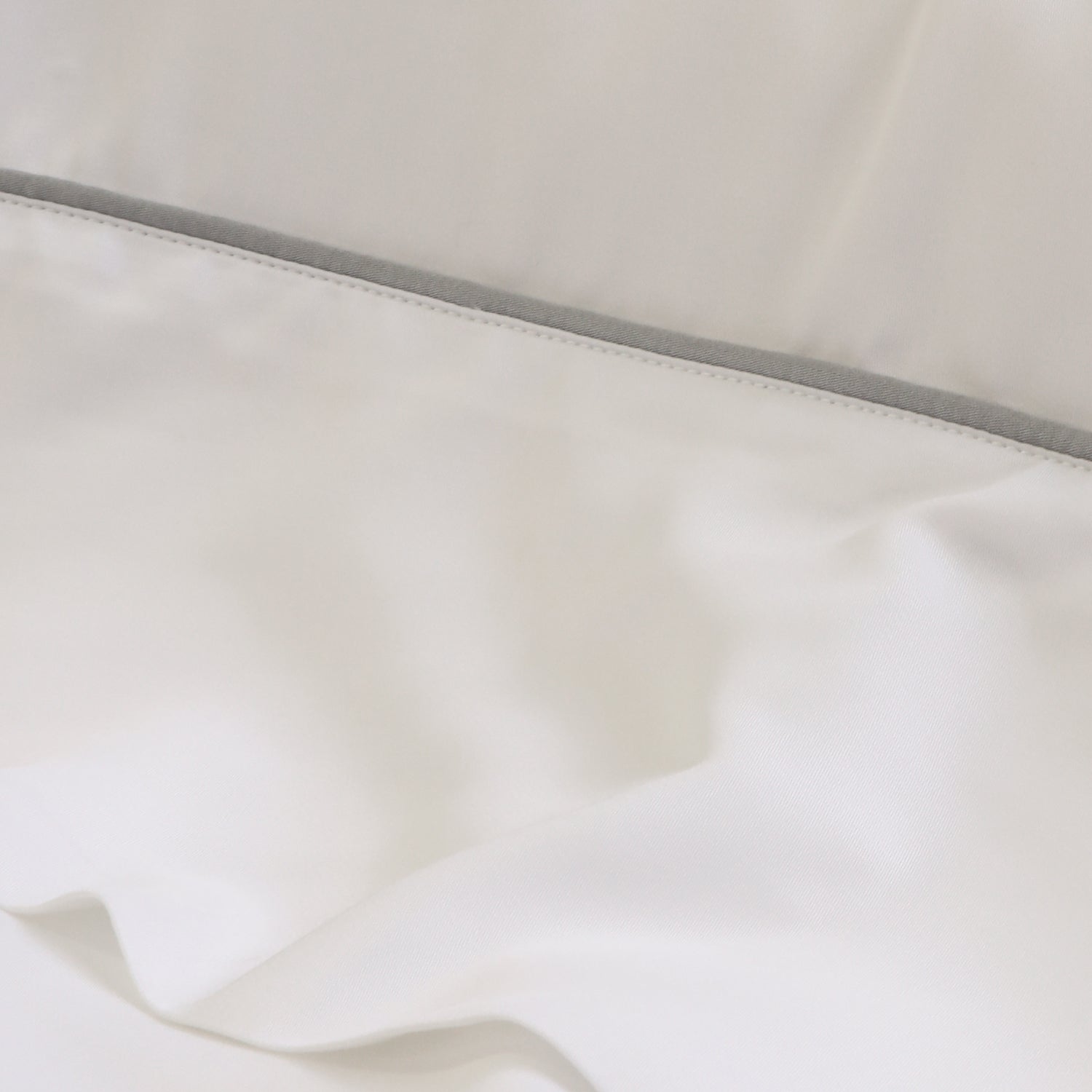 Pom Pom at Home Sheena Bamboo Sateen Sheet Set ~ Ocean Piping ~ Available in Twin, Queen and King Sizes - Image 2