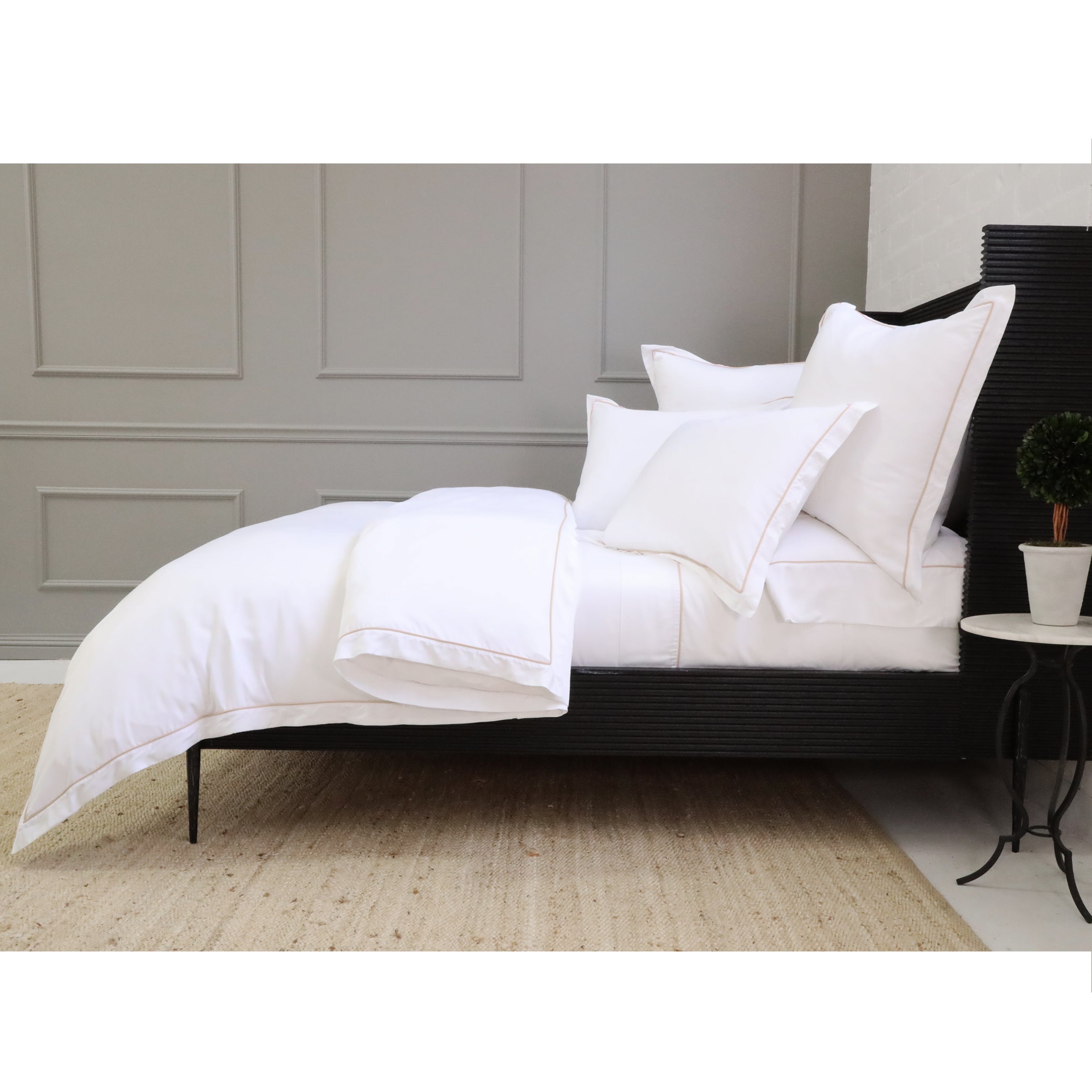 Pom Pom at Home Sheena Bamboo Sateen Duvet Cover Set  ~ Sand Piping ~ Available in Twin, Queen and King Sizes - Image 3