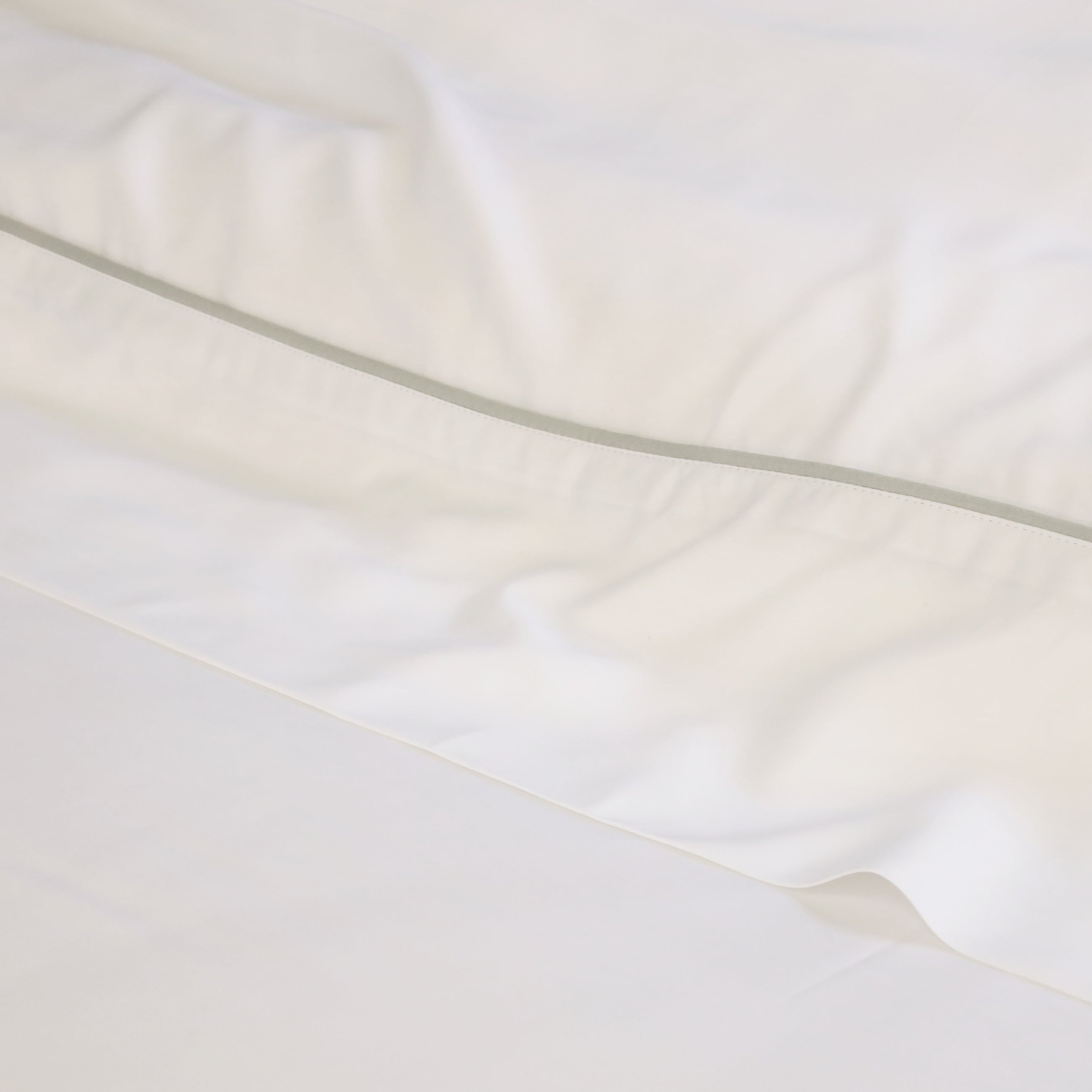 Pom Pom at Home Sheena Bamboo Sateen Sheet Set ~ Sea Glass Piping ~ Available in Twin, Queen and King Sizes - Image 2