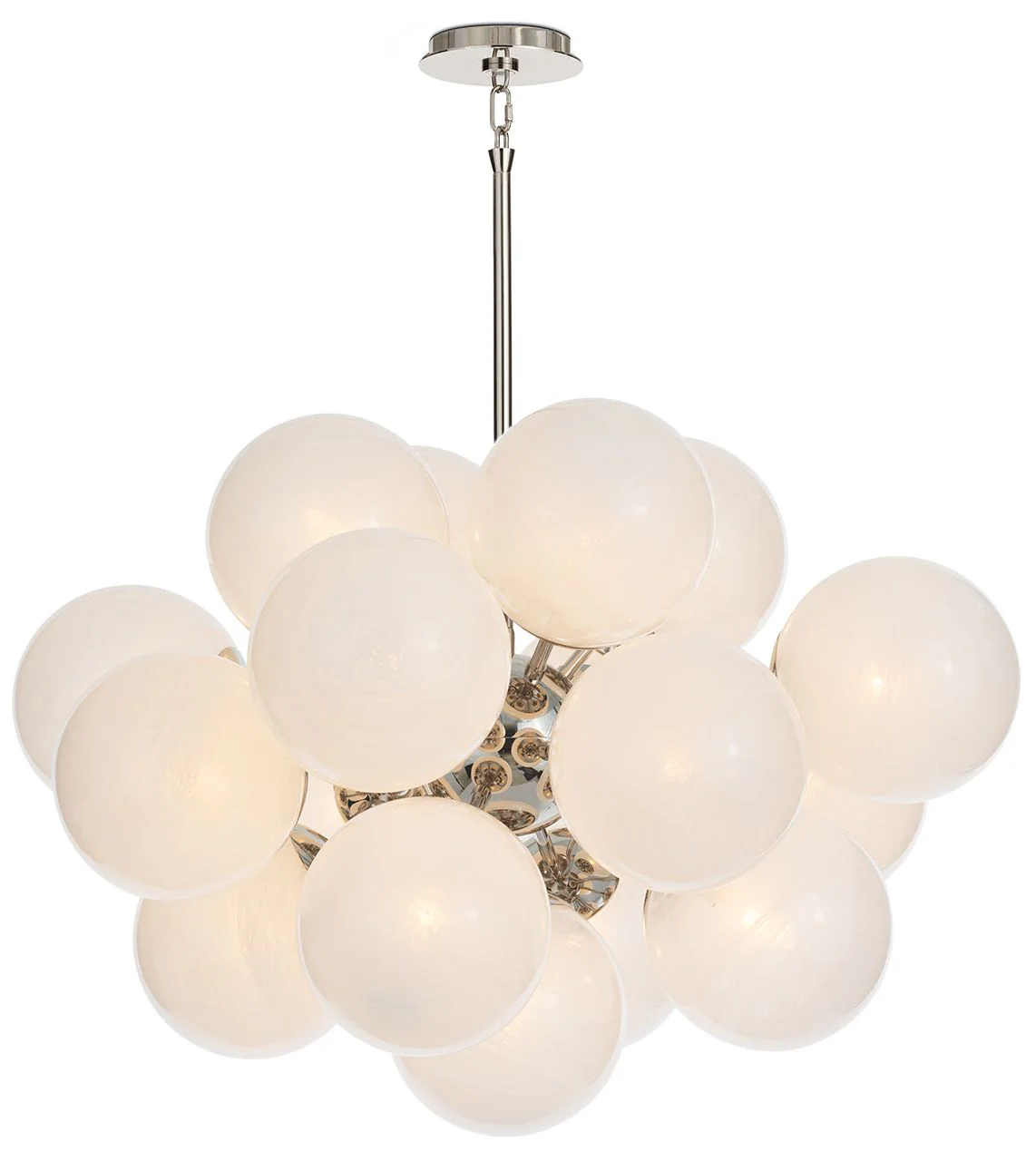 Shine Chandelier (Polished Nickel with Swirl Glass) - Image 1